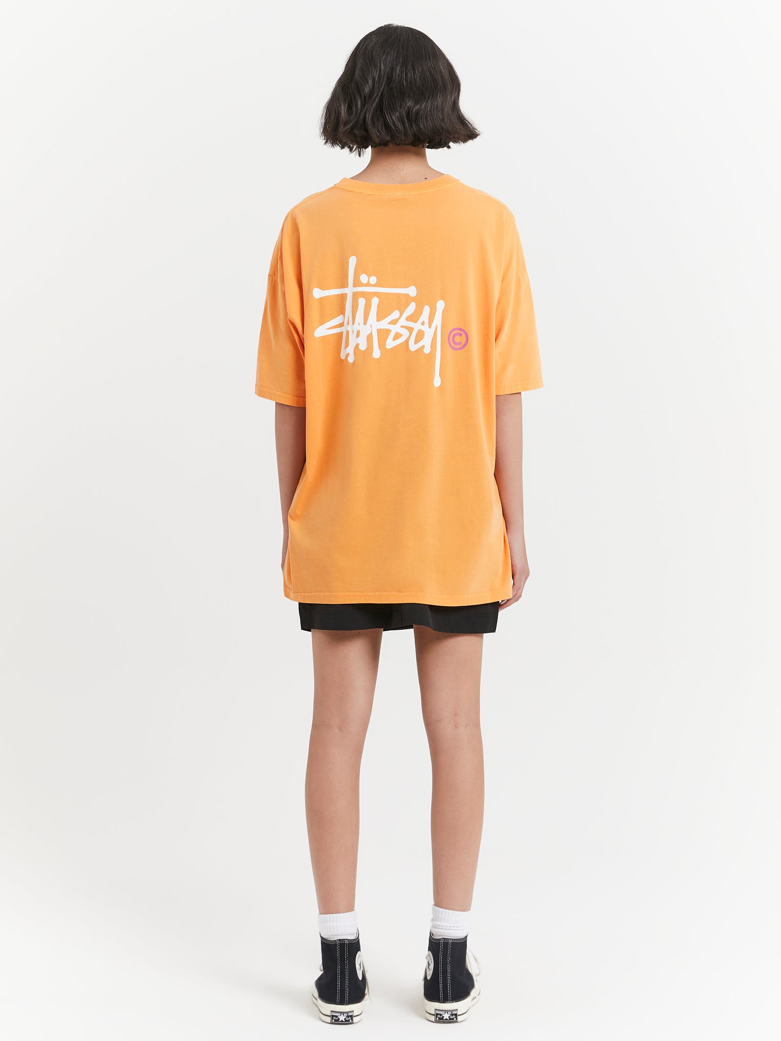 Grafitti Pigment Relaxed T-Shirt in Pigment Orange