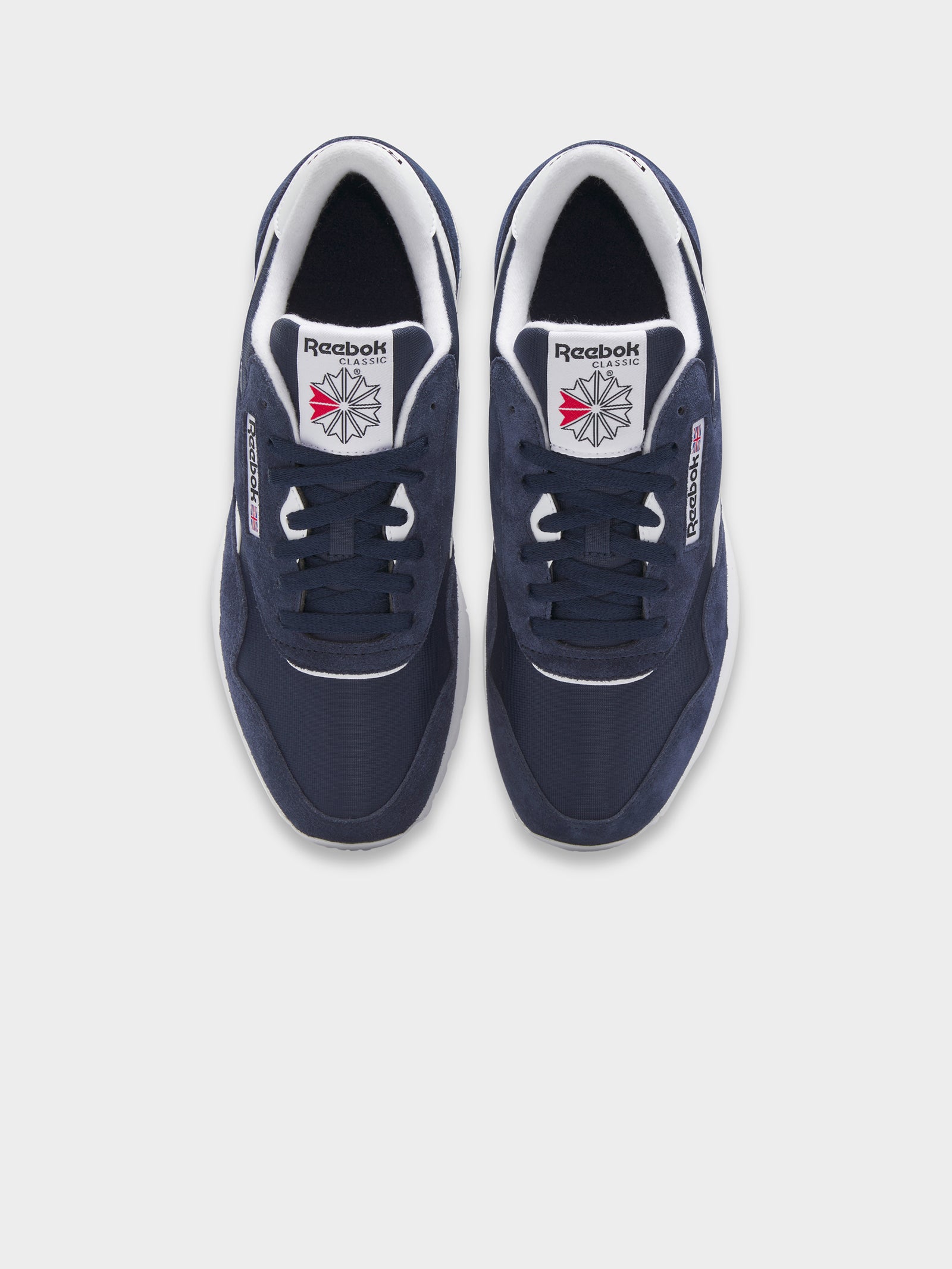 Unisex Classic Nylon Sneakers in Navy & White