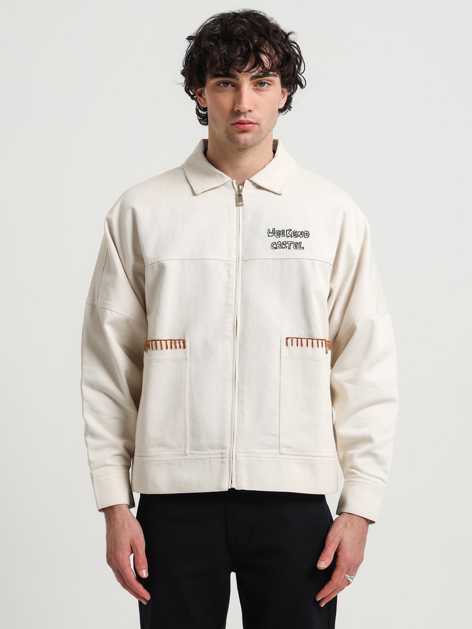 Cabal Zip Jacket in Off White