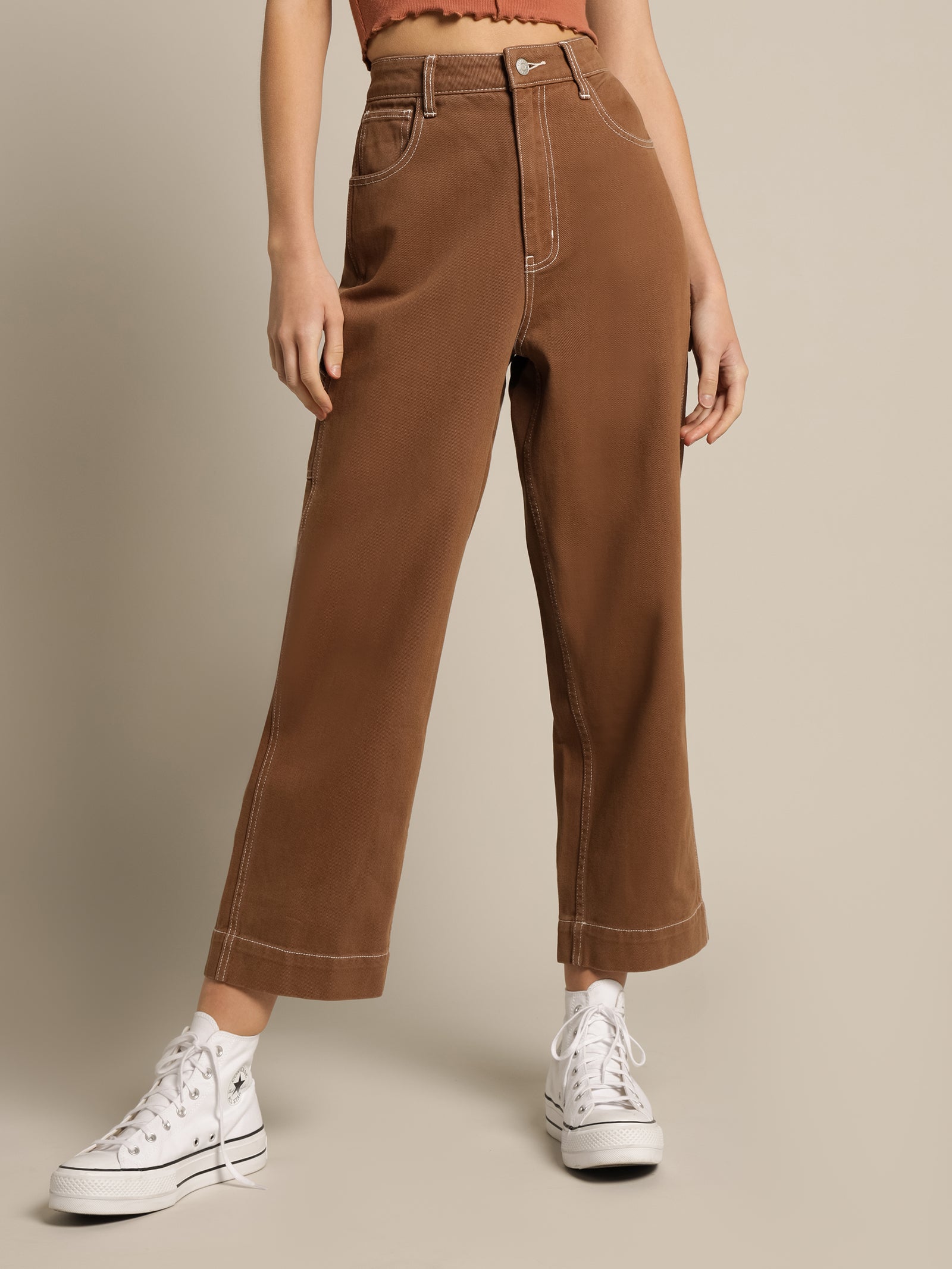 Harlem Carpenter Pants in Pecan Brown