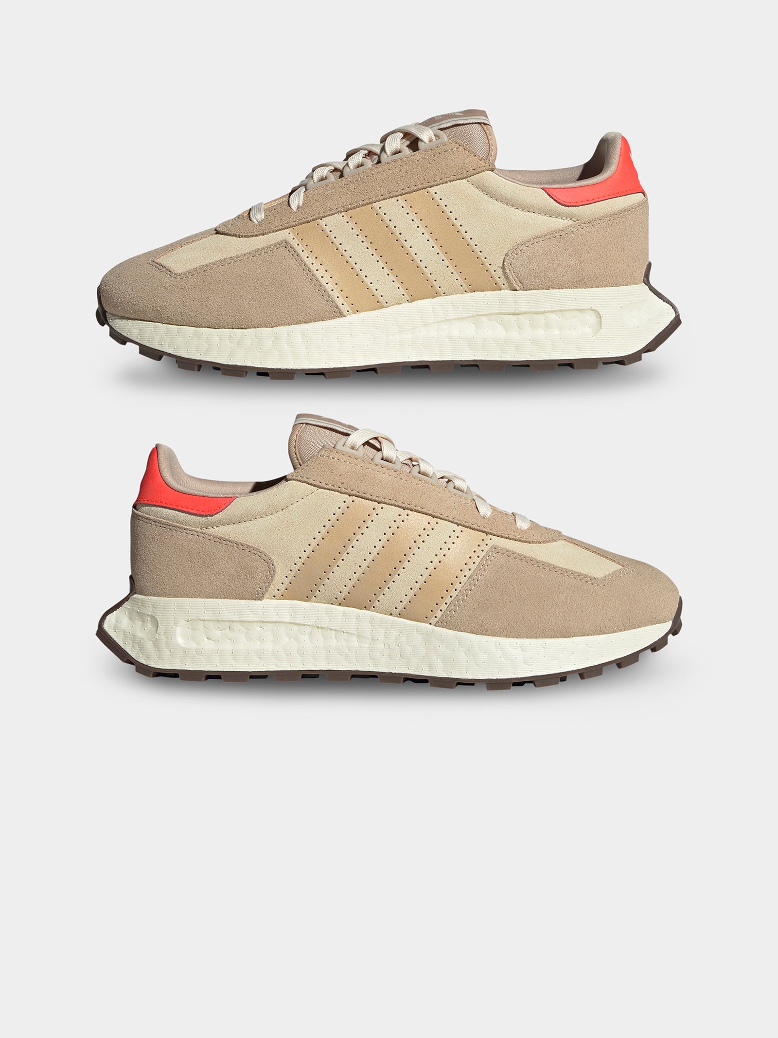 Mens Retropy E5 Sneakers in Magic Beige & Red