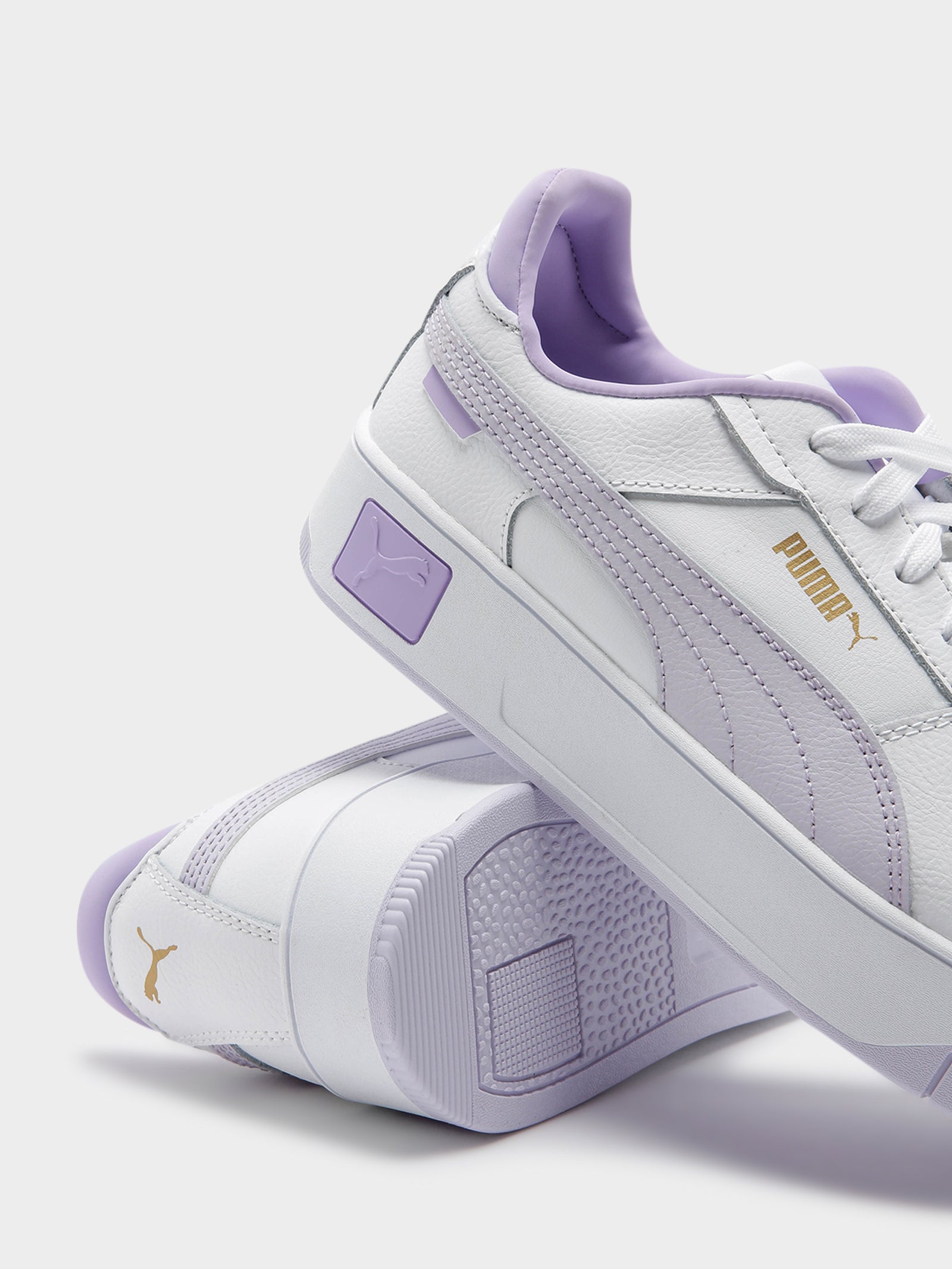 Womens Carina Street Sneakers in White & Purple