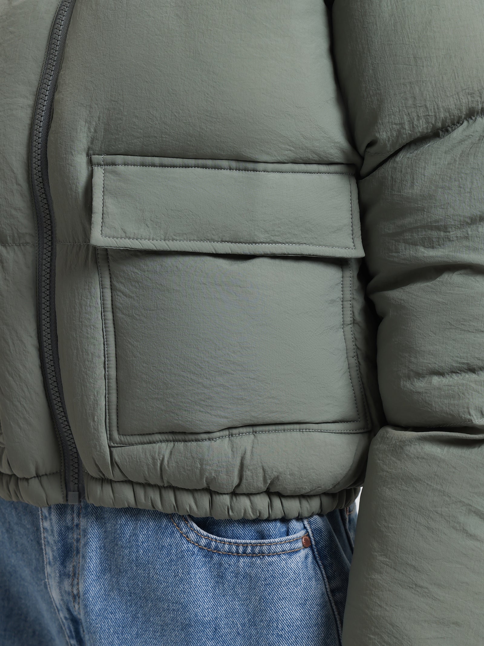 Isola Puffer Jacket in Pewter