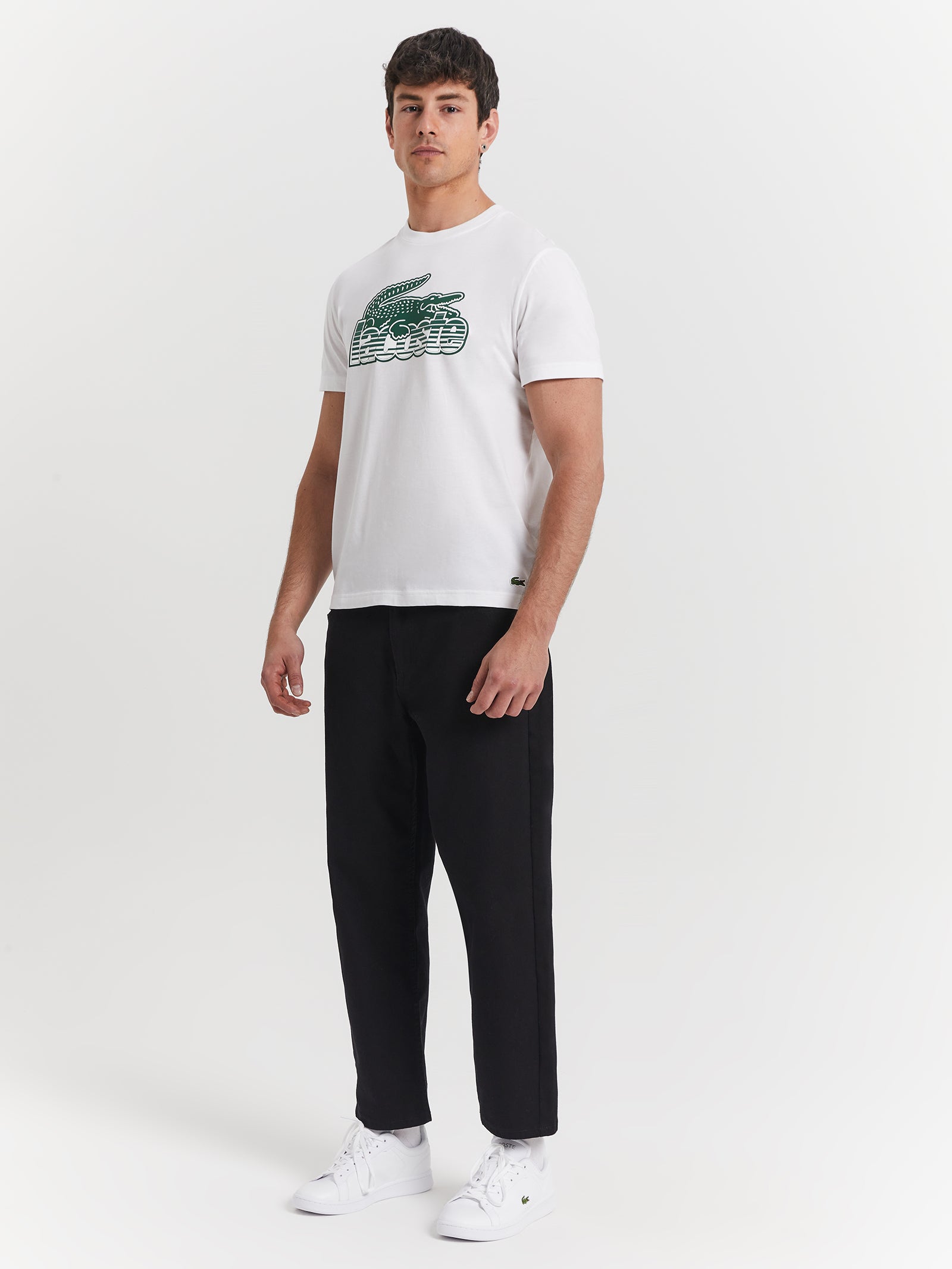 Neo Heritage Jersey Logo T-Shirt in White & Green