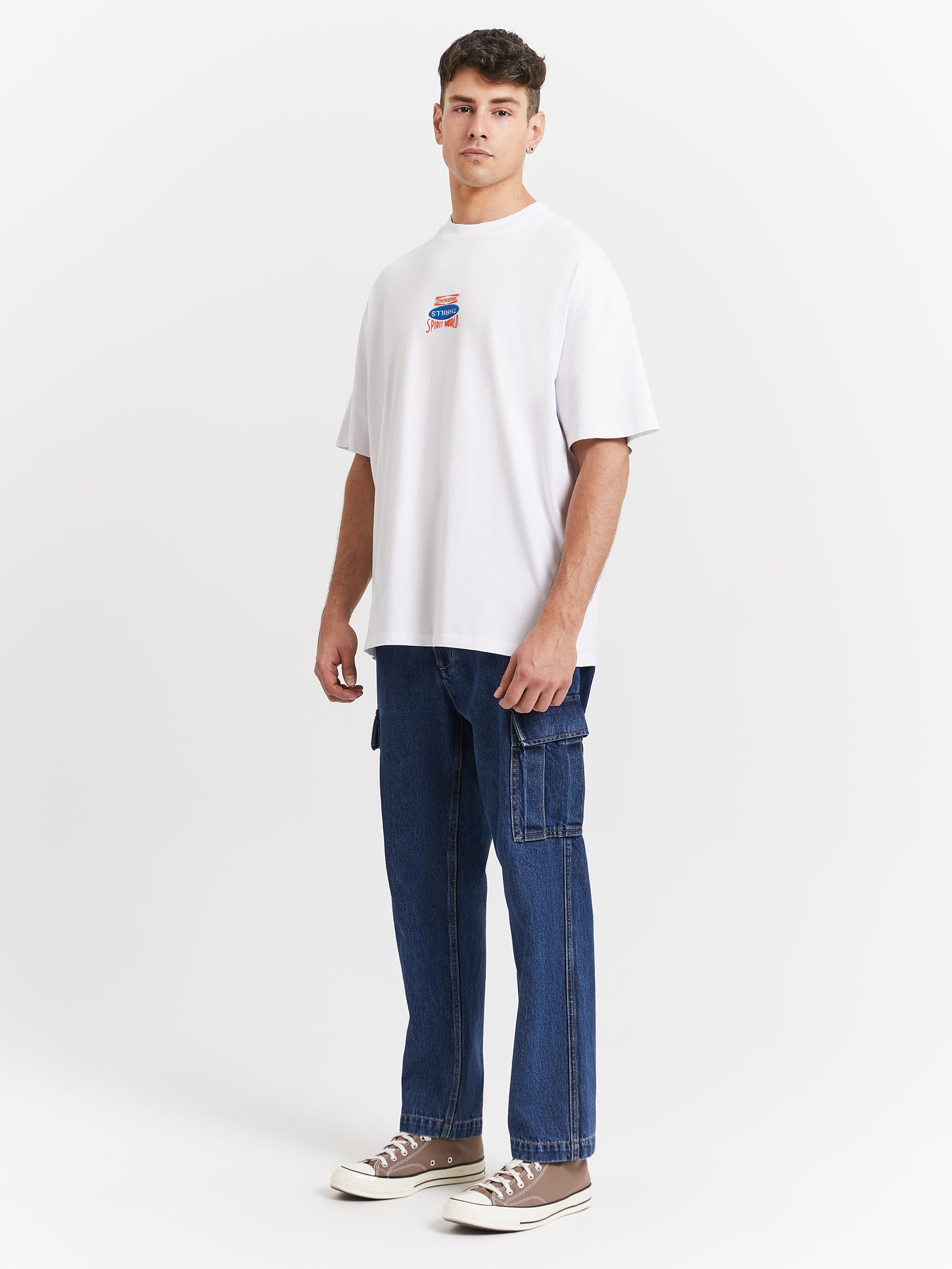 Spirit World Box Fit Oversize T-Shirt in White