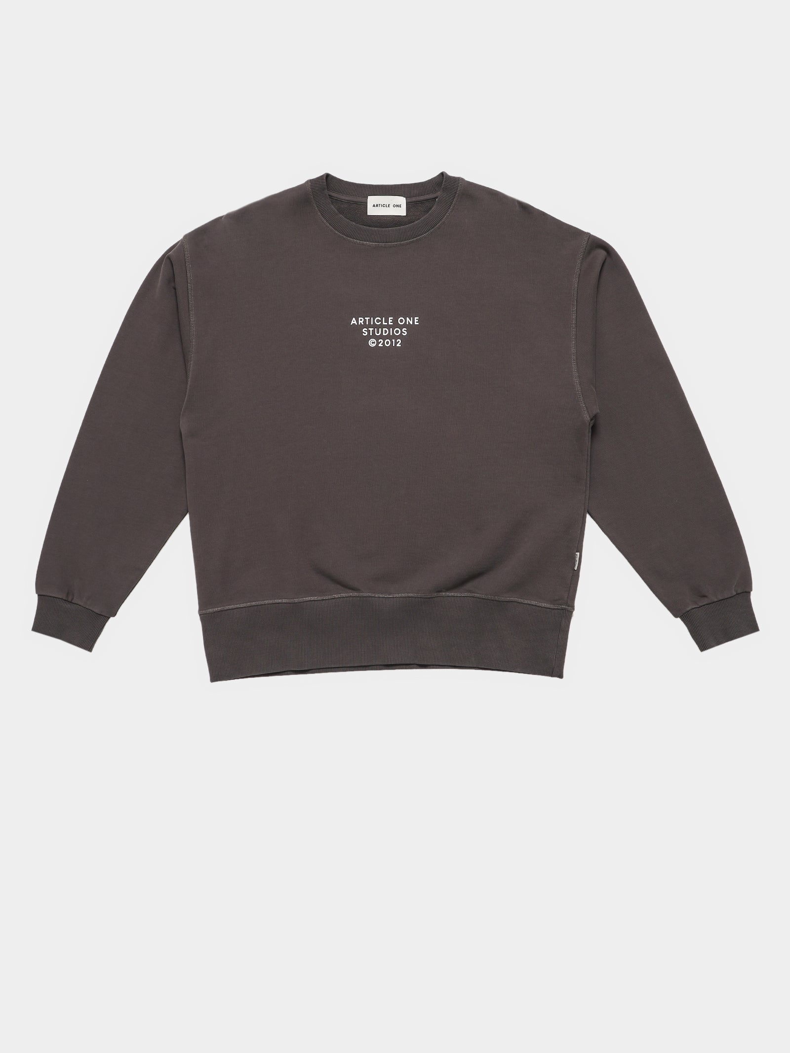 Studio Logo Sweater in Washed Black