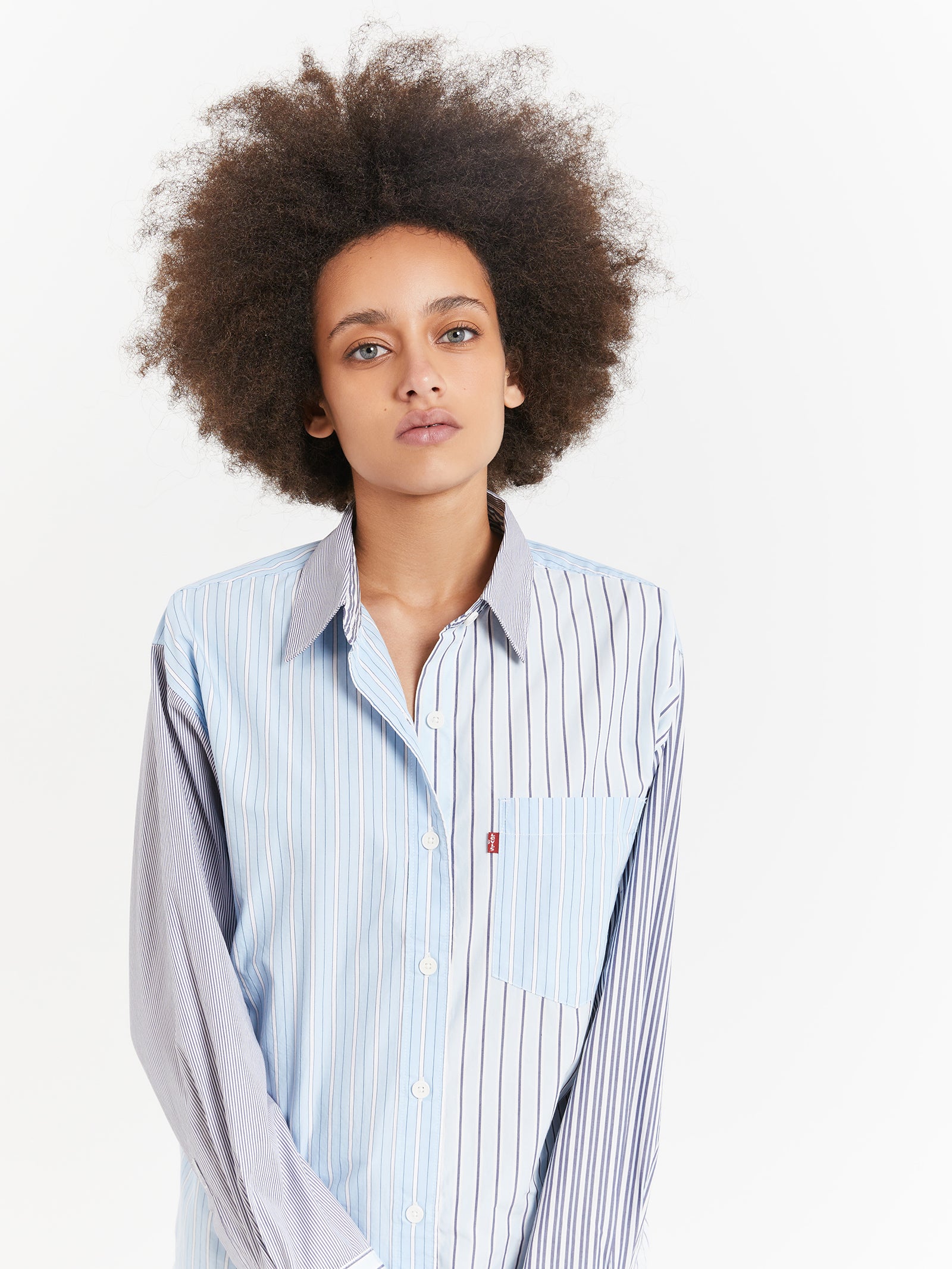 Nola Oversized Shirt in Lorelai Stripe Omphalodes