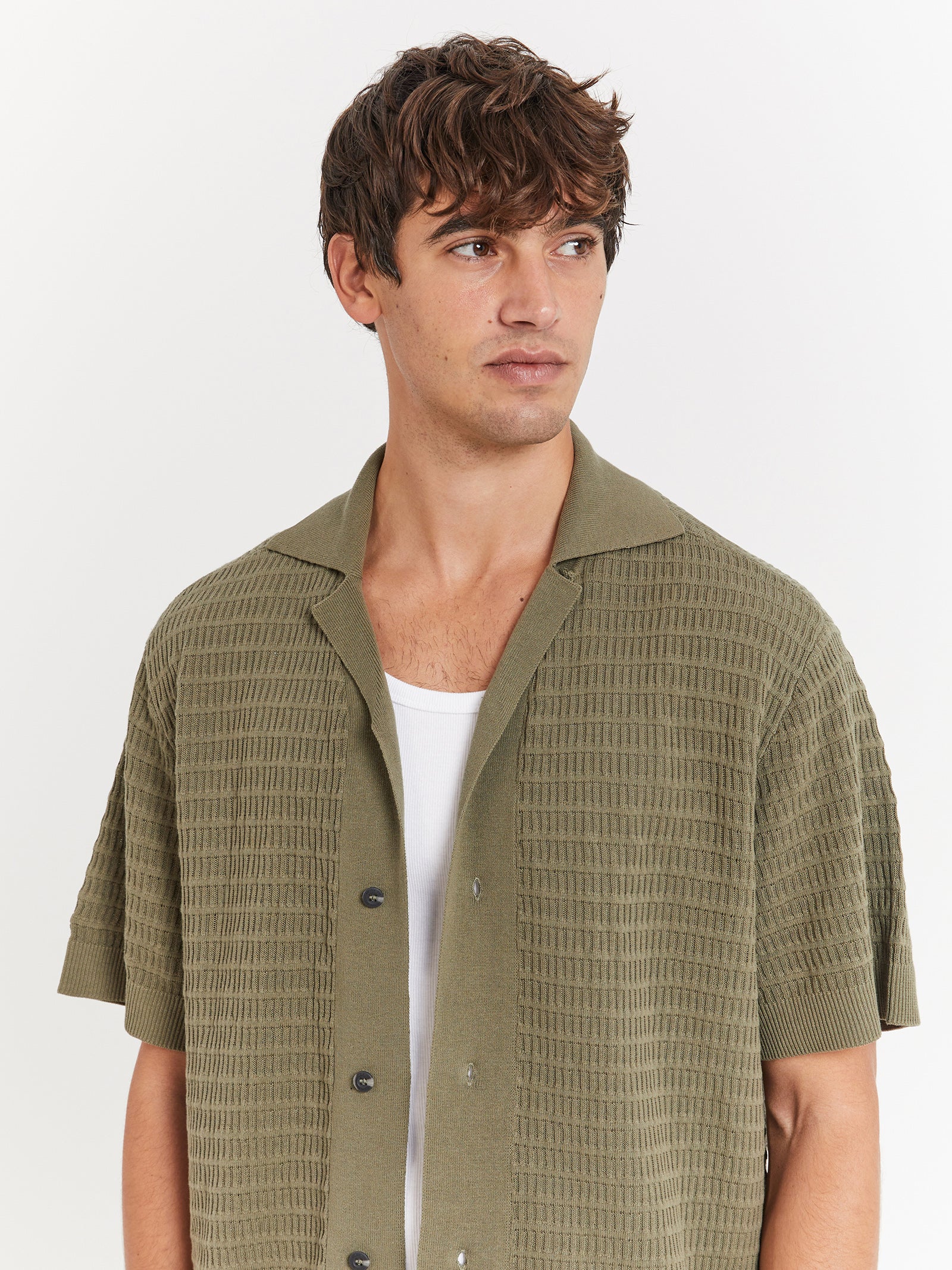 Zanito Knit Shirt in Olive