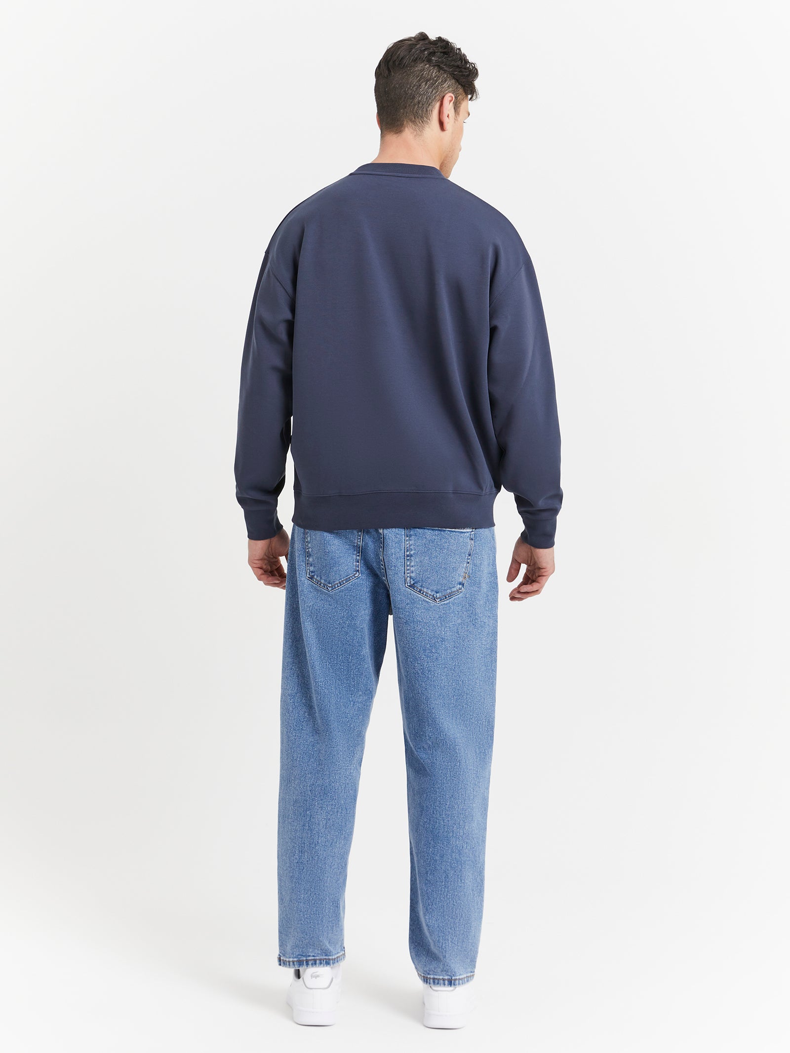 Loose Fit Branded Sweatshirt in Blue Night