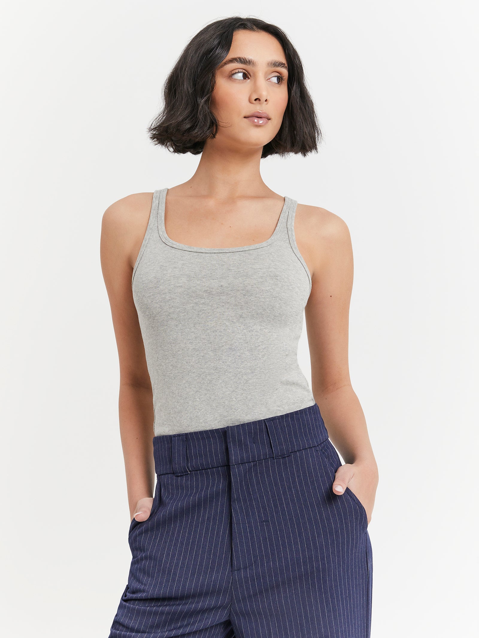 Sydney Plunge Tank in Grey Marle