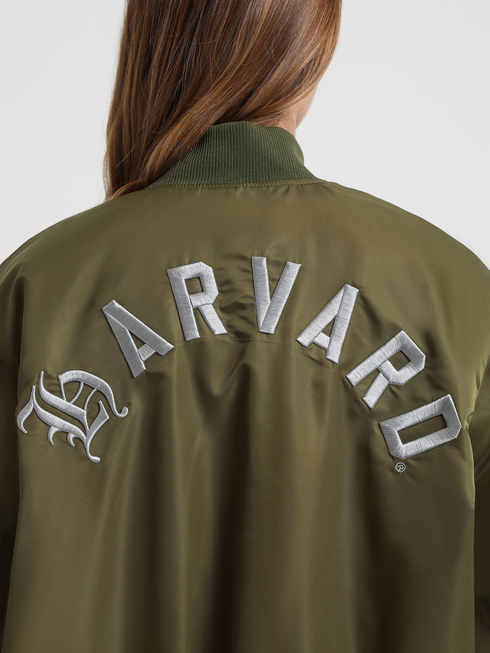 Womens Harvard Bomber in Olive