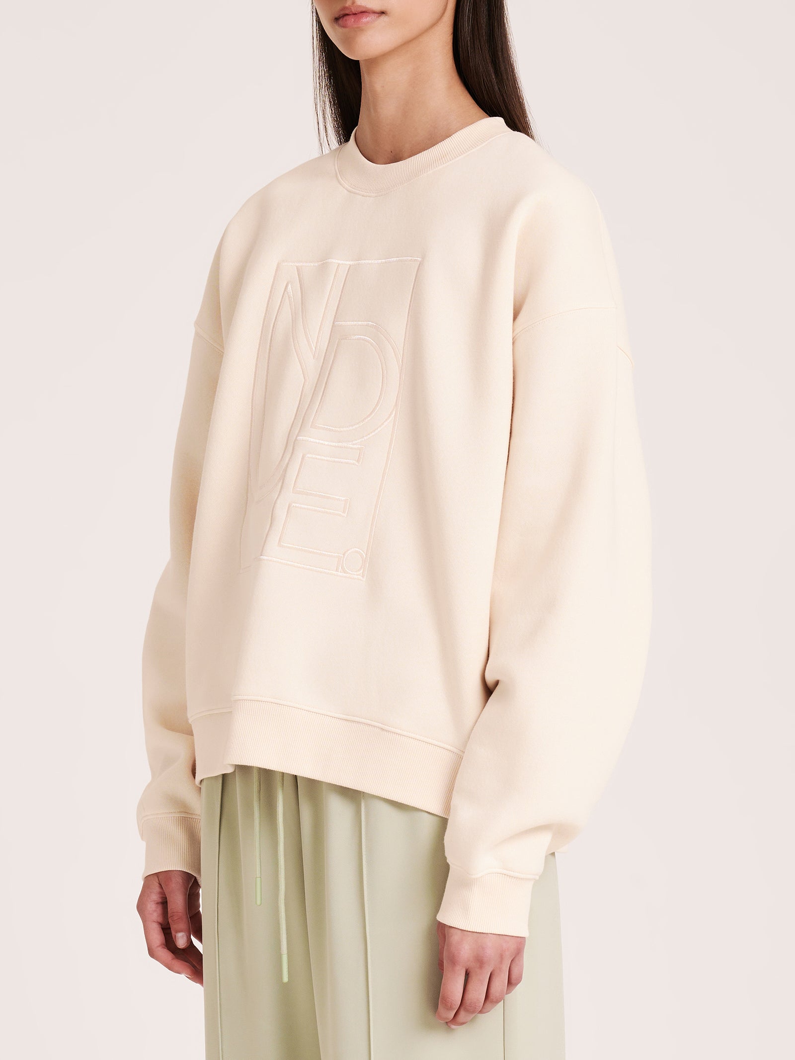 Nude. Emblem Sweater in Cloud