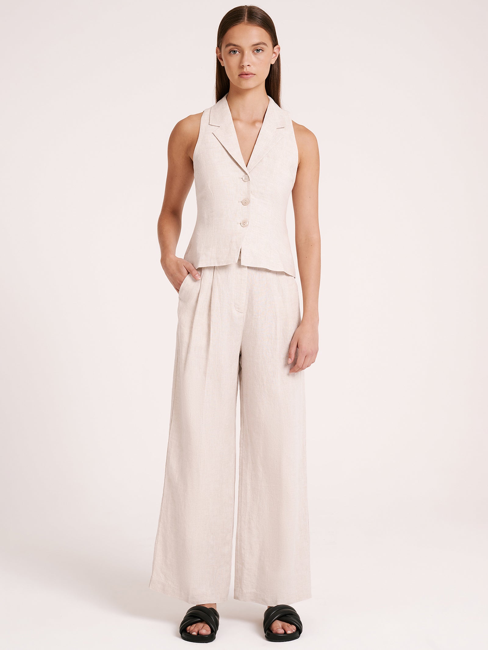 Thilda Linen Pants in Natural