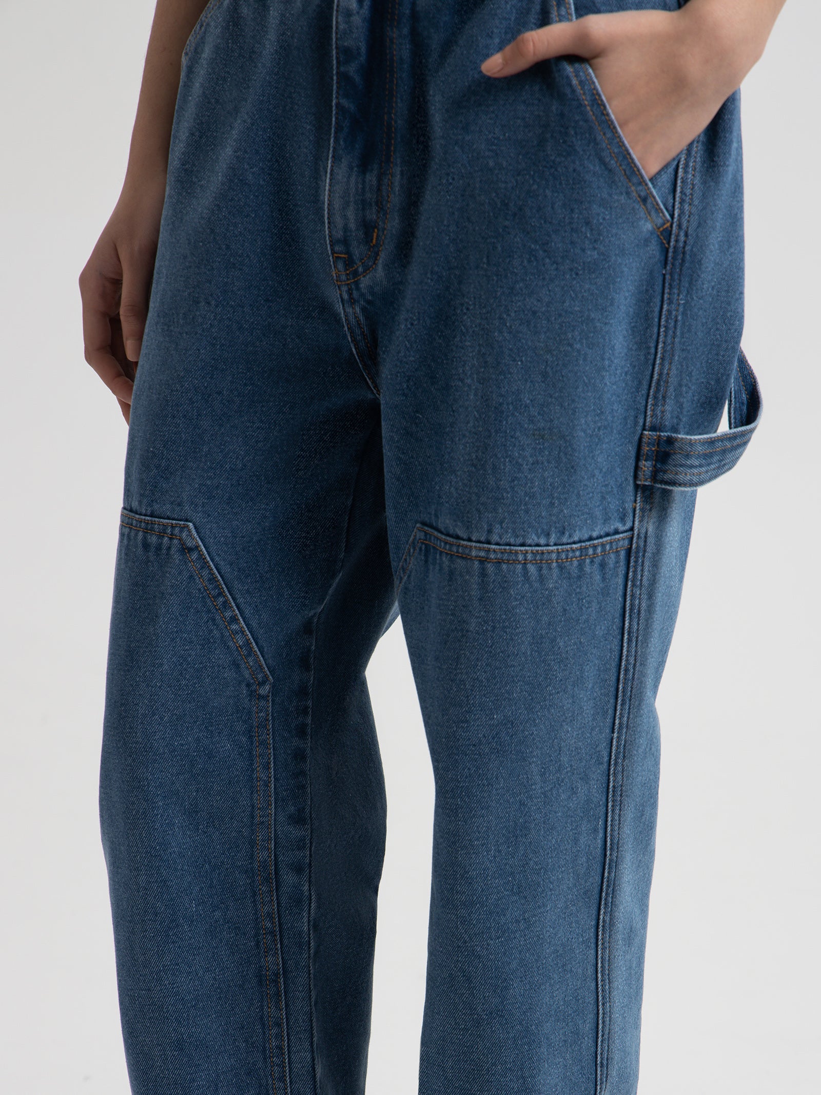 Workwear Carpenter Pants in Blue Denim