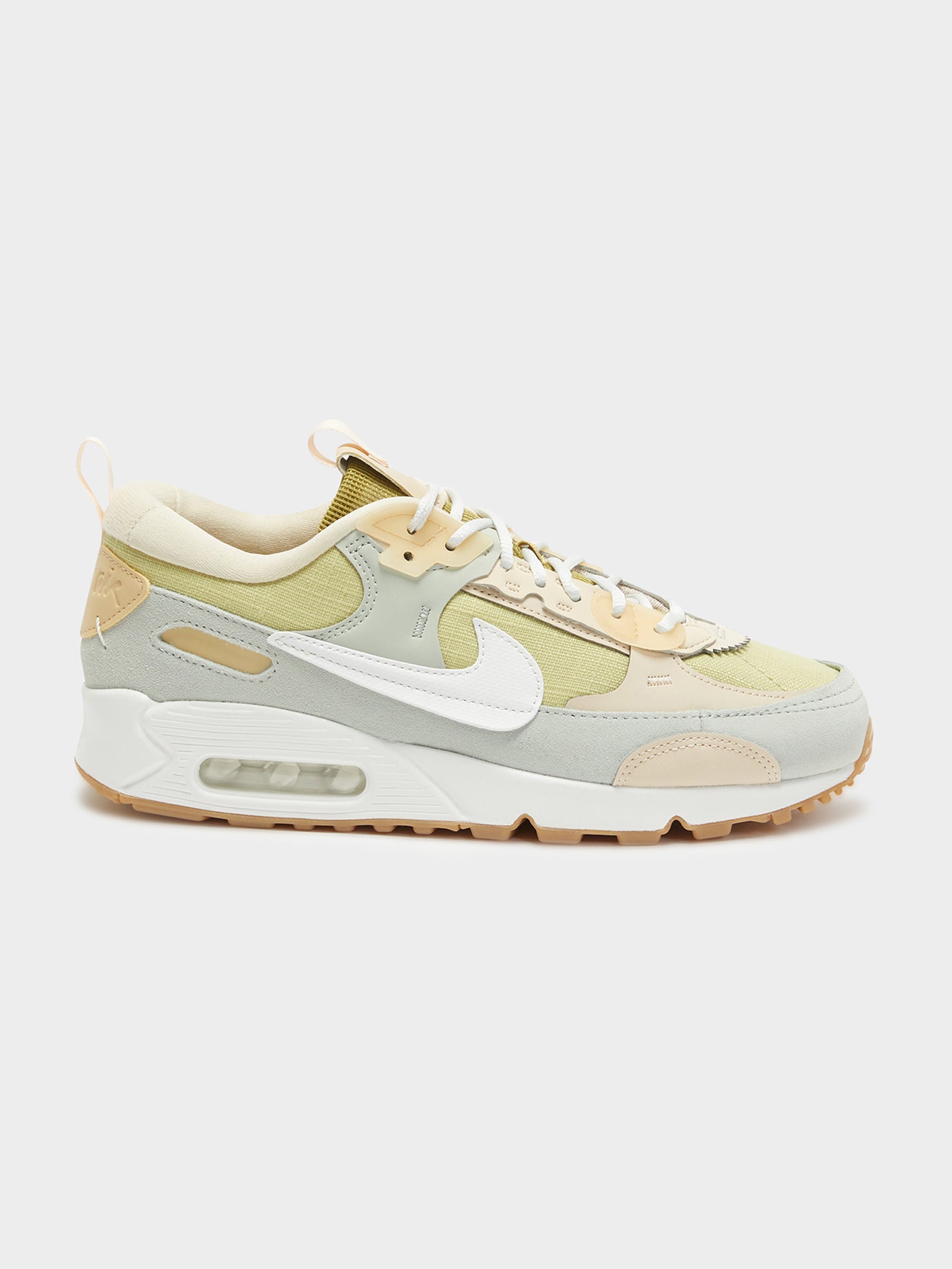 Womens Air Max 90 Sneakers in Buff Gold, Light Silver, Sand Drift & Summit White