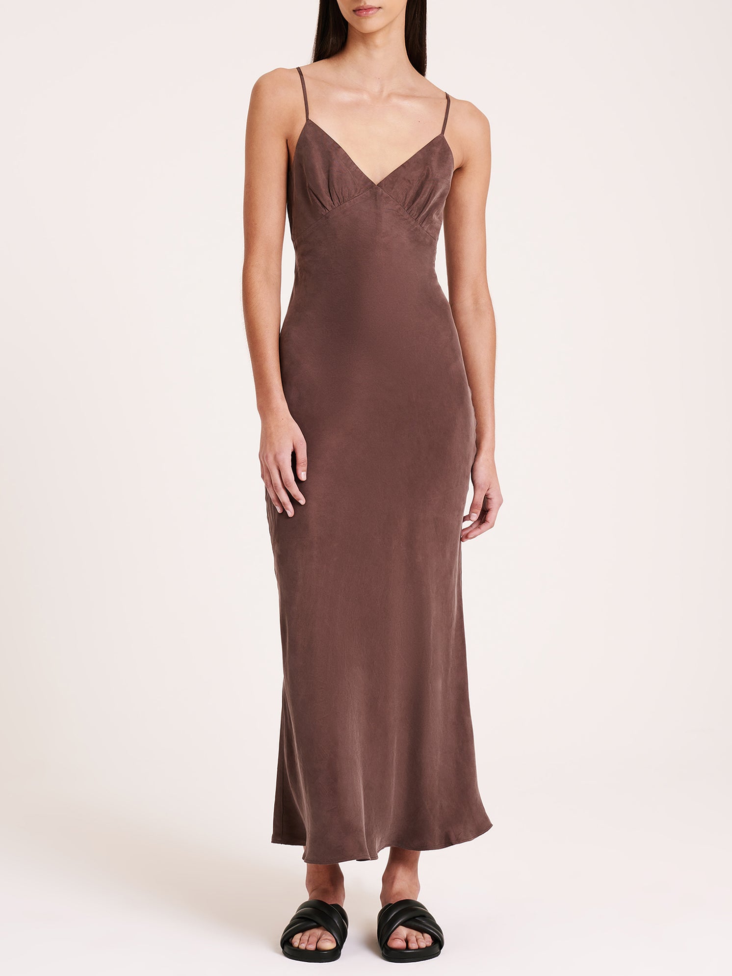 Sia Cupro Slip Dress in Chico