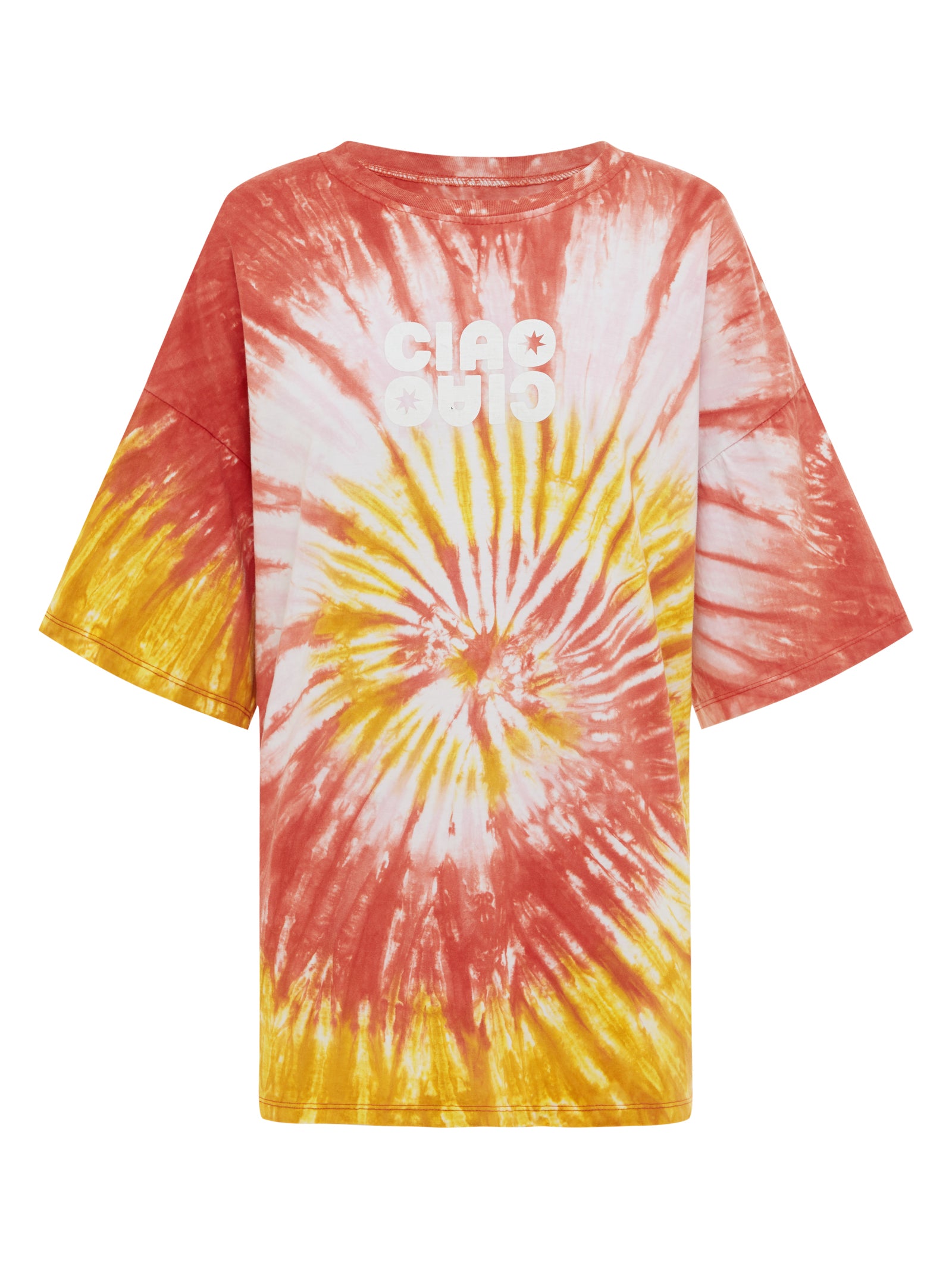 CCV Tie Dye T-Shirt in Red & Yellow