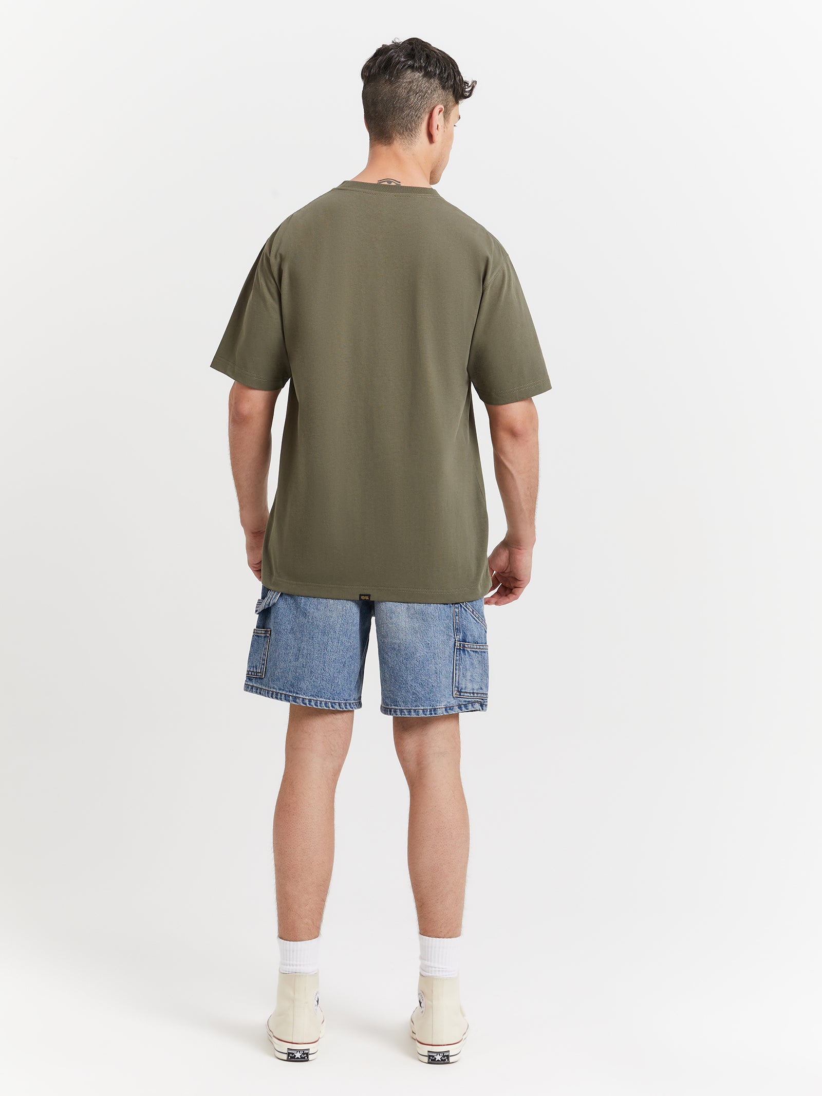 Hard Yakka X Thrills Together Oversized T-Shirt in Army Green