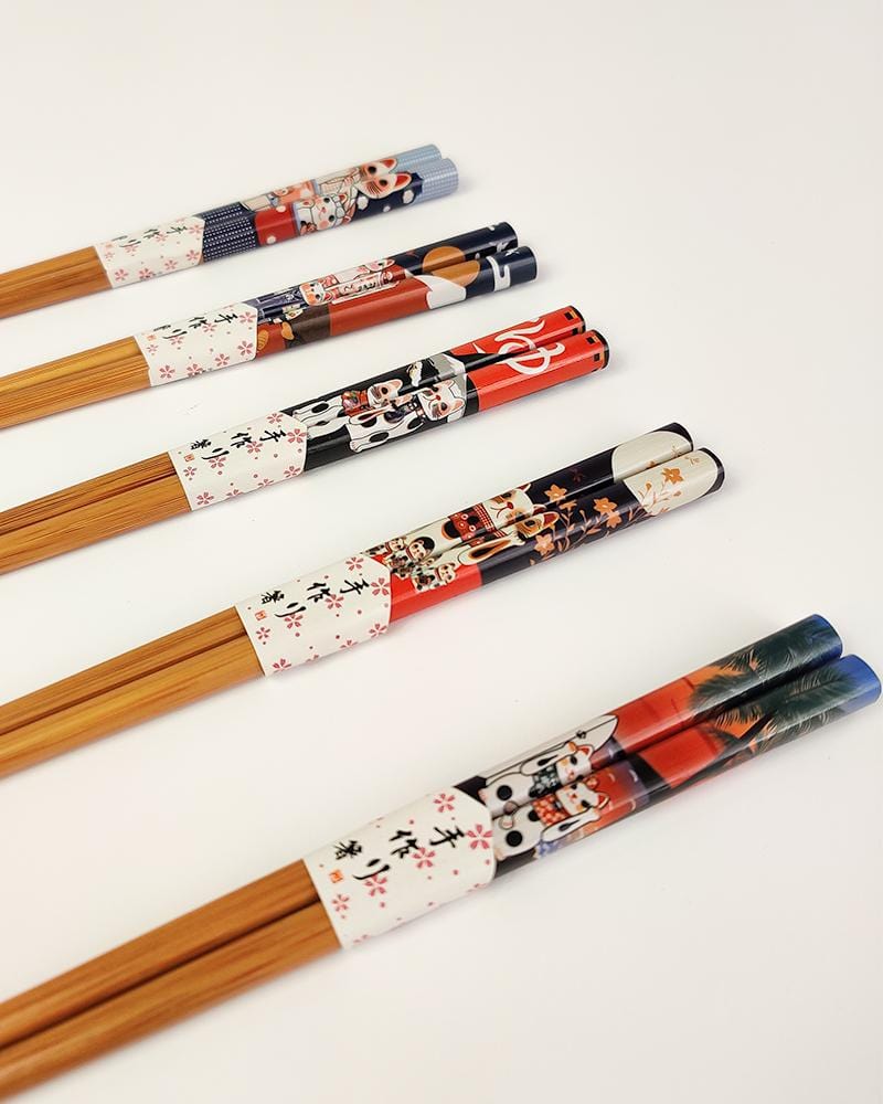 Japanese Maneki Neko Cat Chopsticks