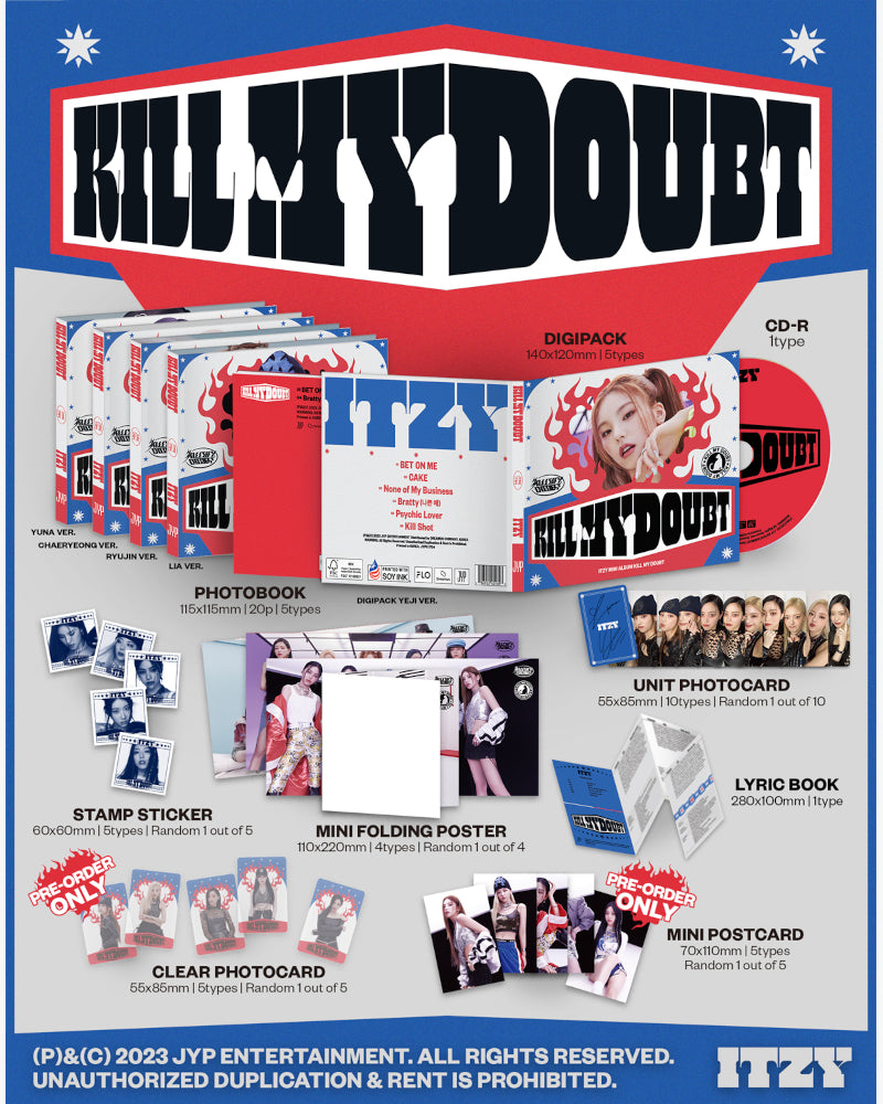 ITZY - [KILL MY DOUBT] (DIGIPACK Ver.) (5 Versions)