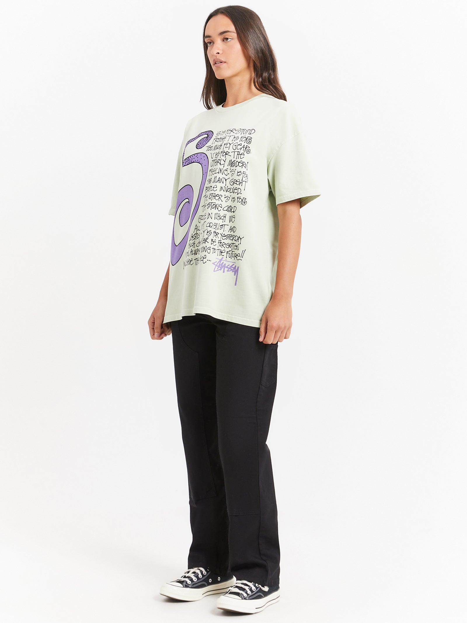 S Talk Heavyweight Relaxed T-Shirt in Pistachio Green