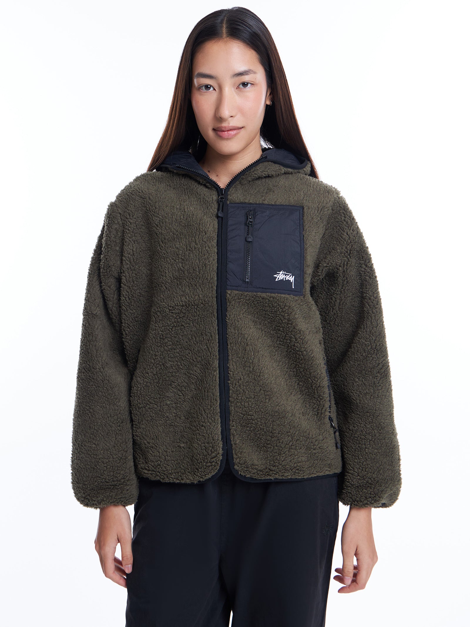 Stock Hooded Sherpa Jacket