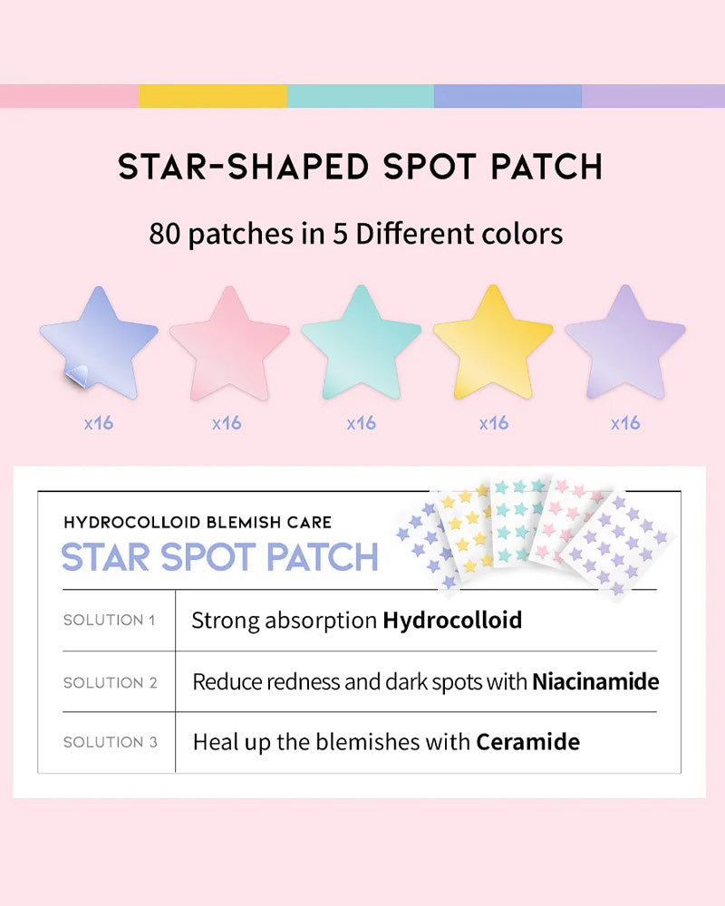 OOTD Hydrocolloid Blemish Care Star Spot Patch