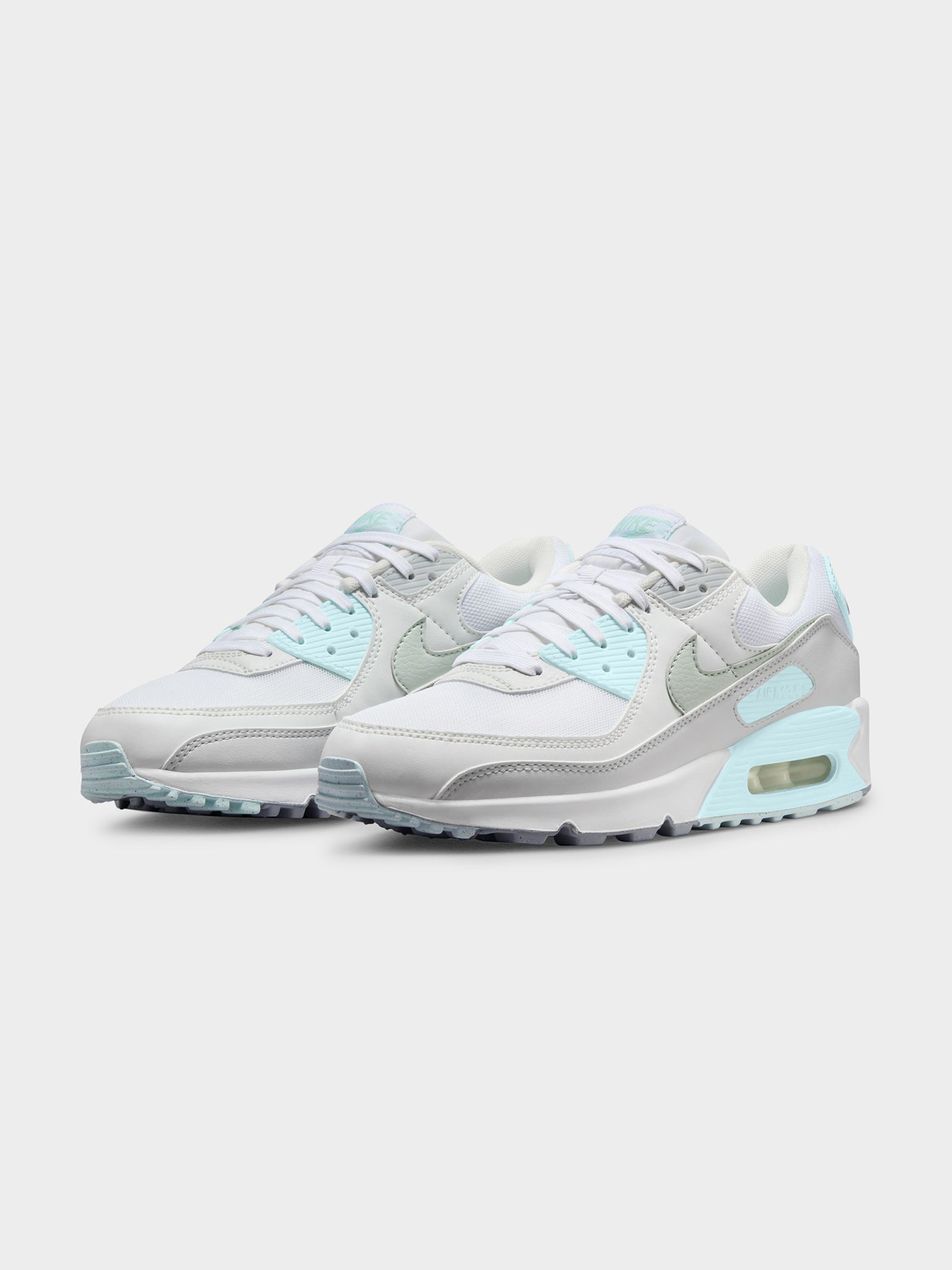 Womens Air Max 90 In White & Glacier Blue