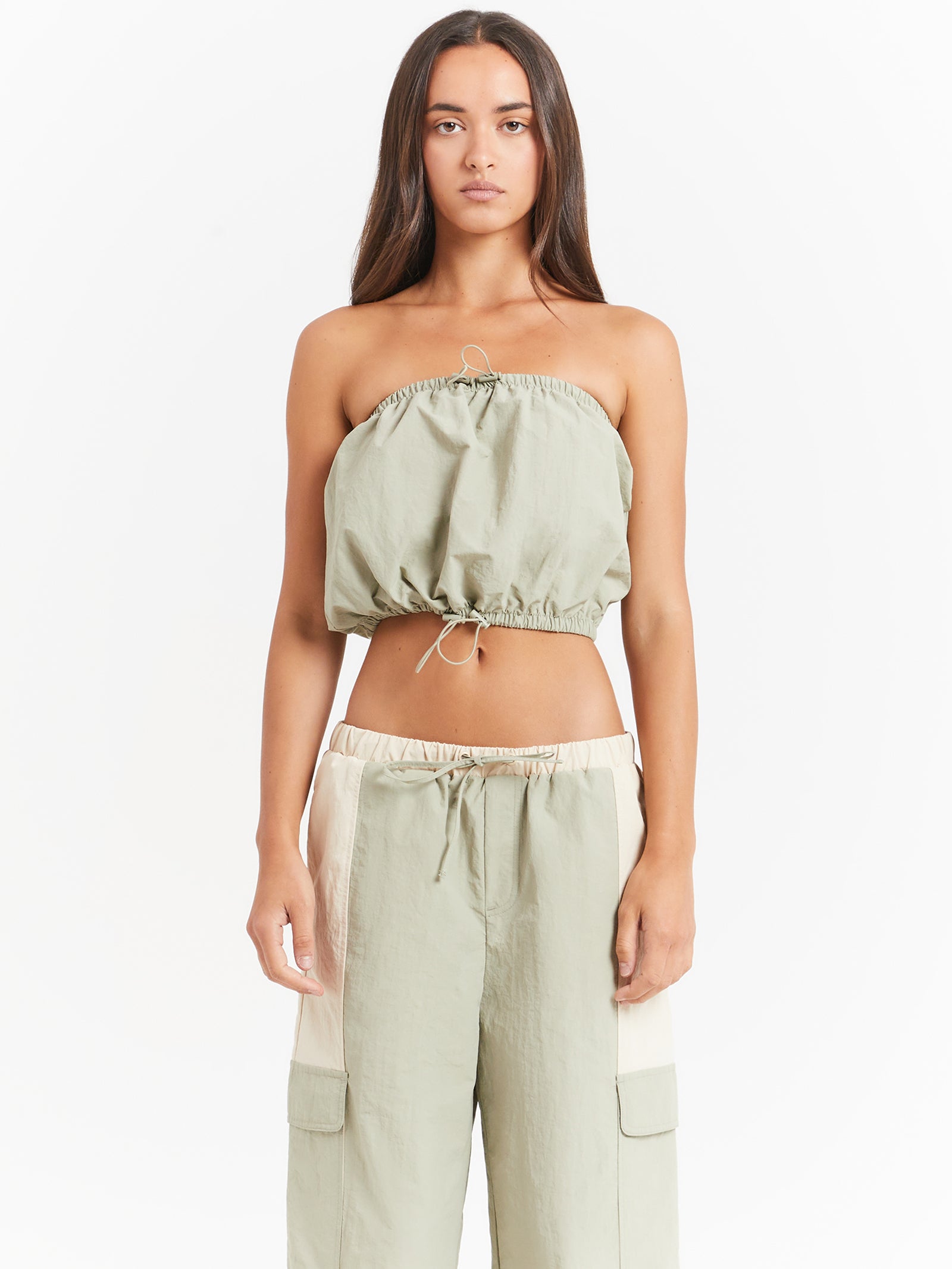 Ella Parachute Top in Sage