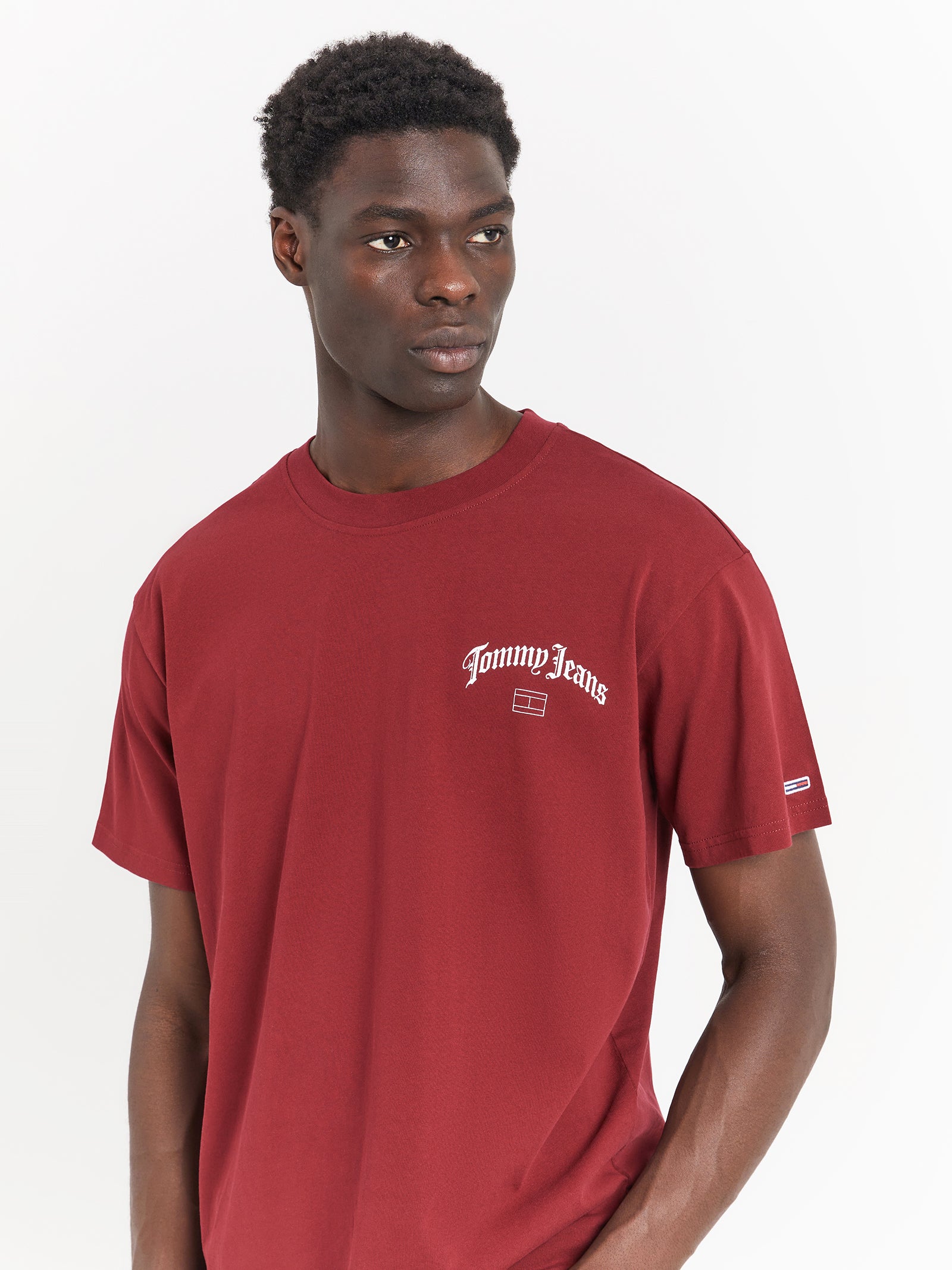 Back Logo Relaxed Fit T-Shirt in Rouge