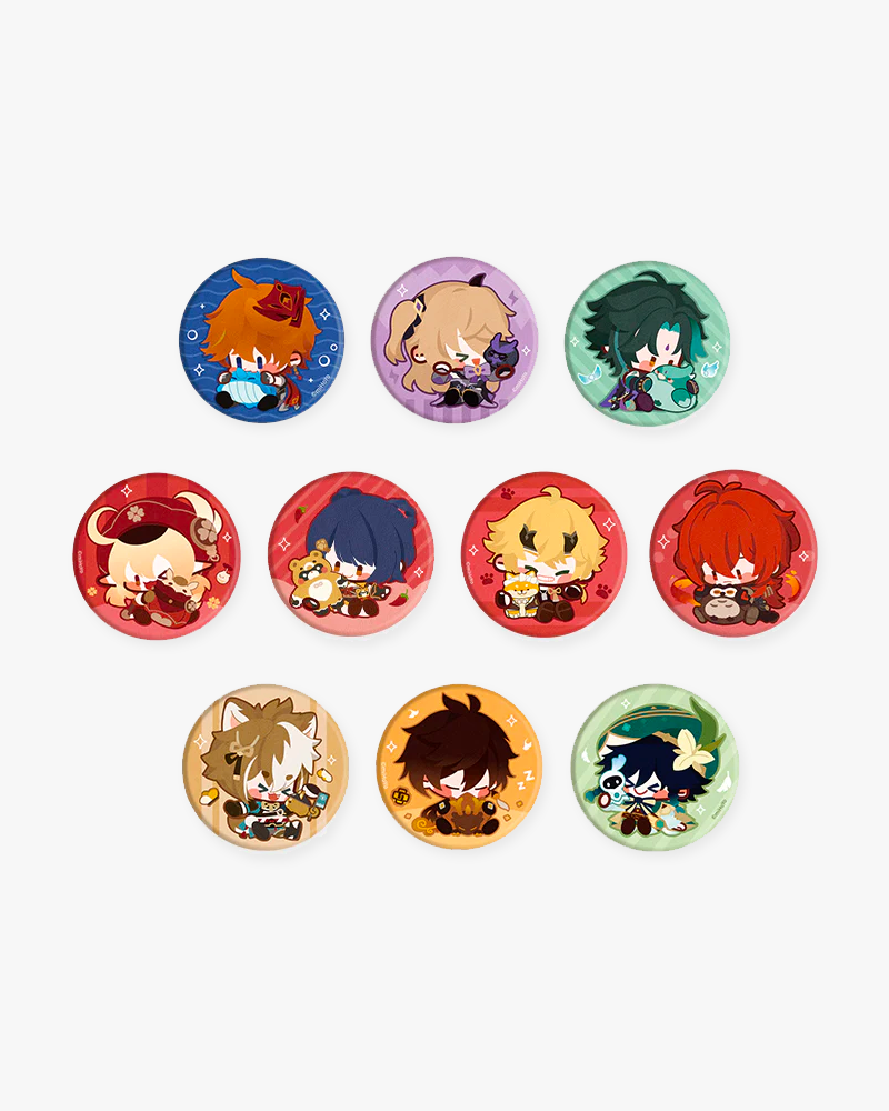 Genshin Impact Chibi Character Plush Badge