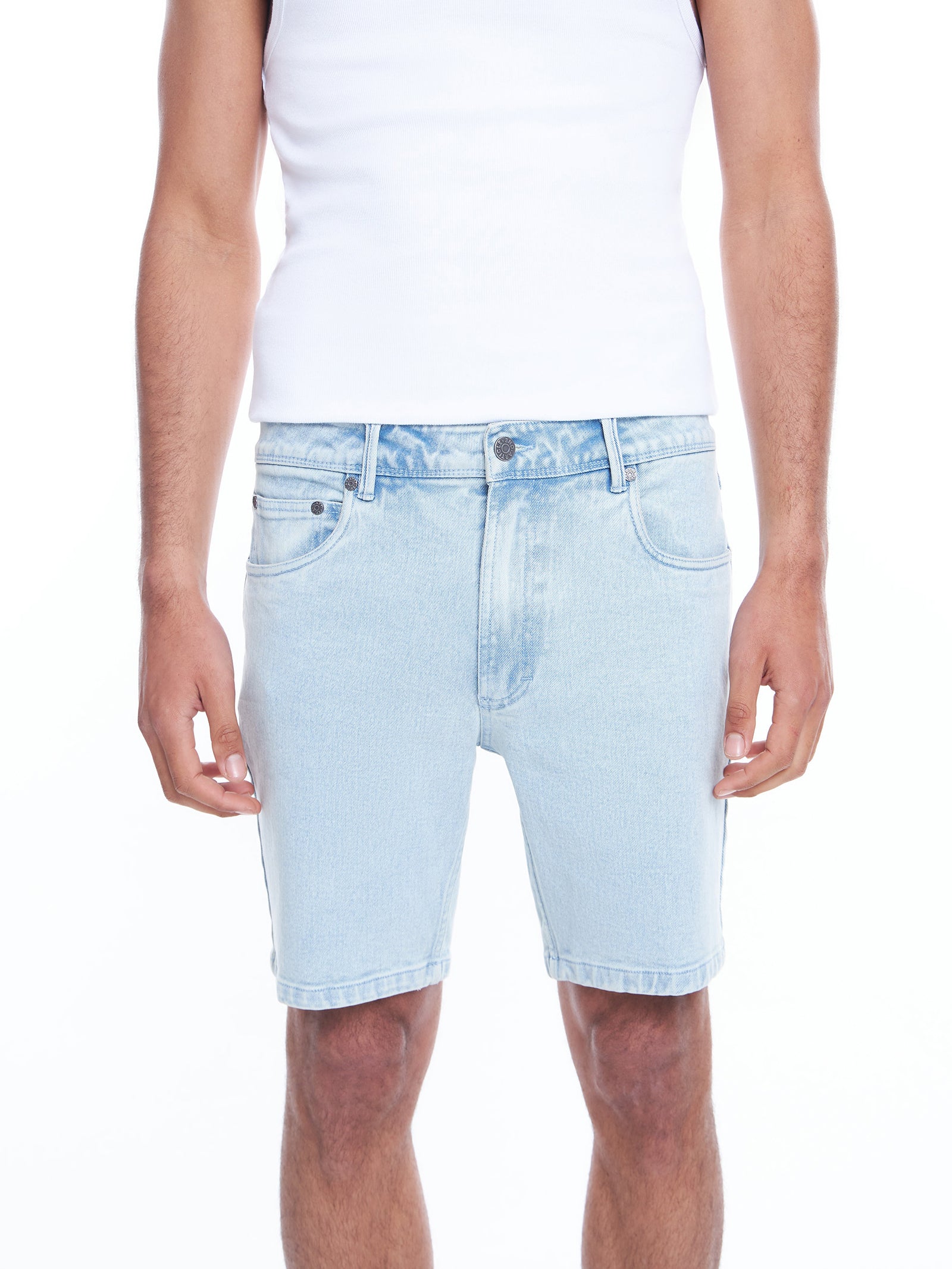 Zane Skinny Denim Short - Glacial Blue