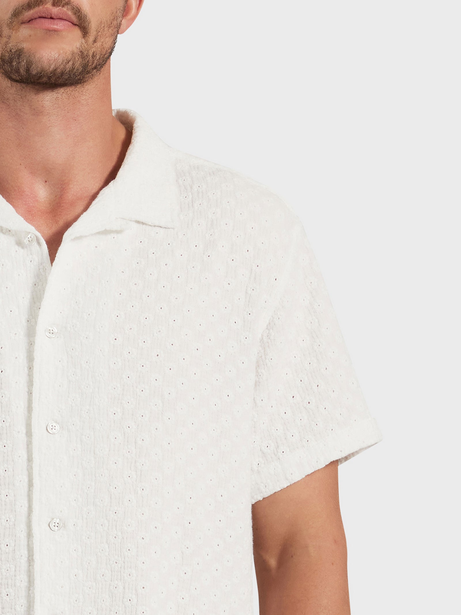 Capri Short Sleeve Shirt in White