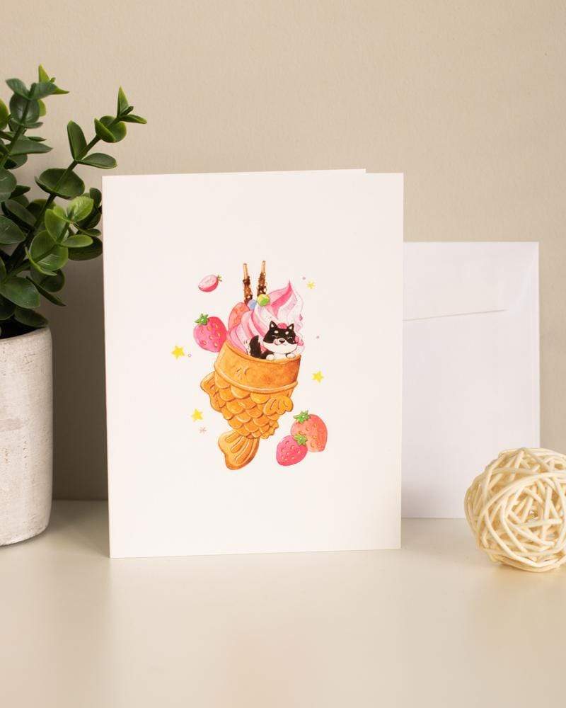 SUKOSHI x Penelope Shiba Taiyaki Greeting Card