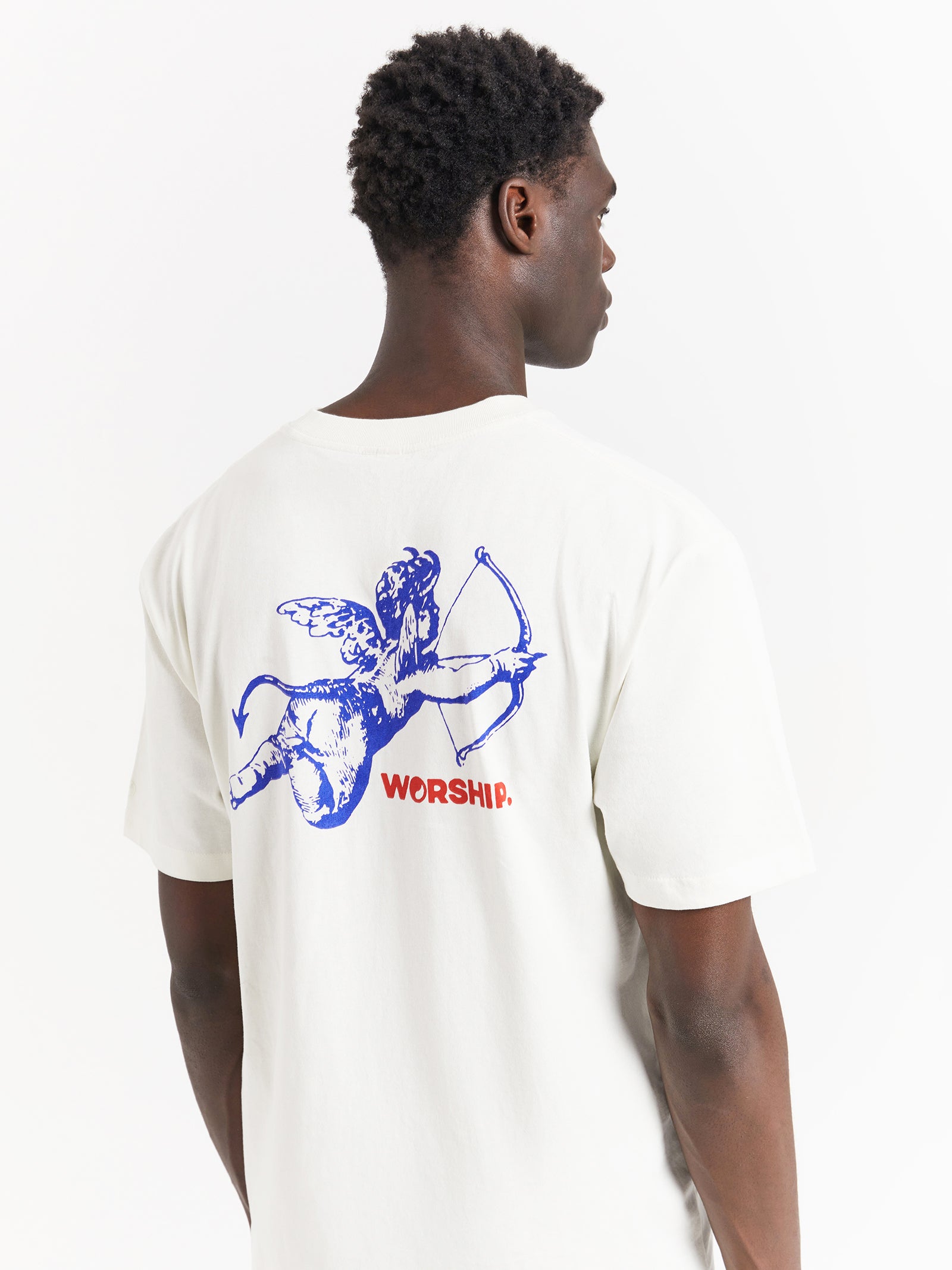 Cherub Regular Fit T-Shirt in Bone White