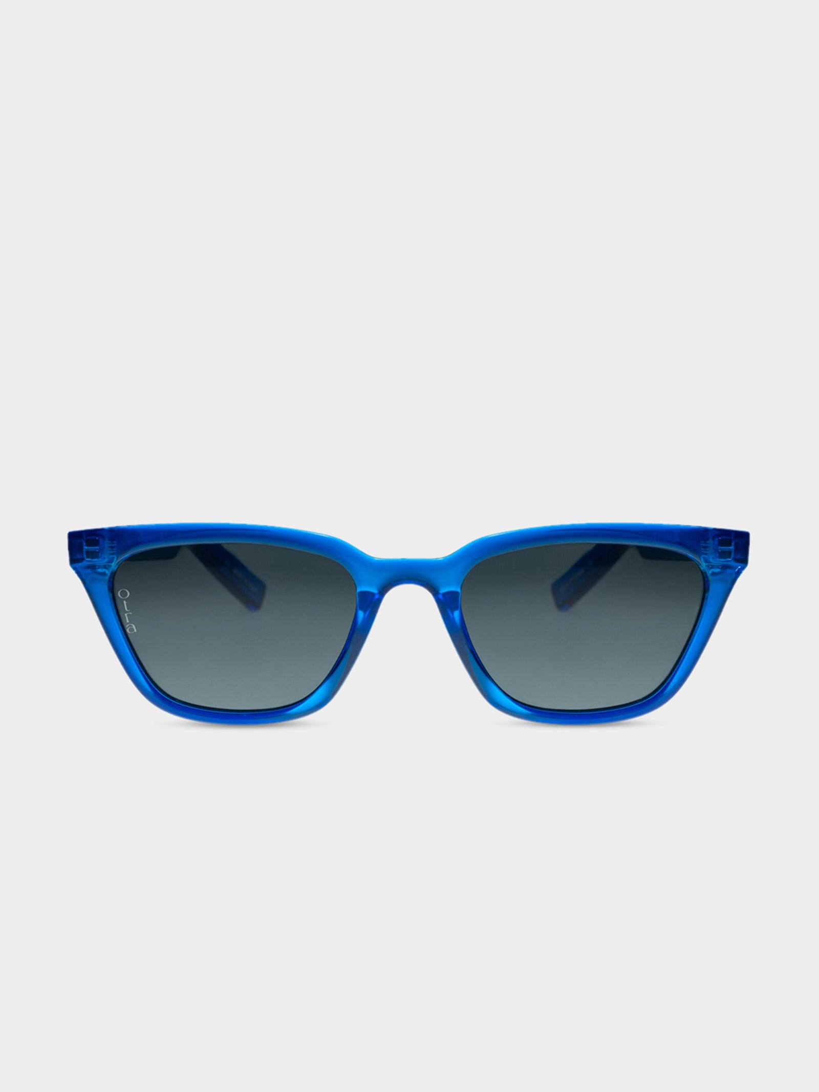 Seva Sunglasses in Trans Blue & Smoke