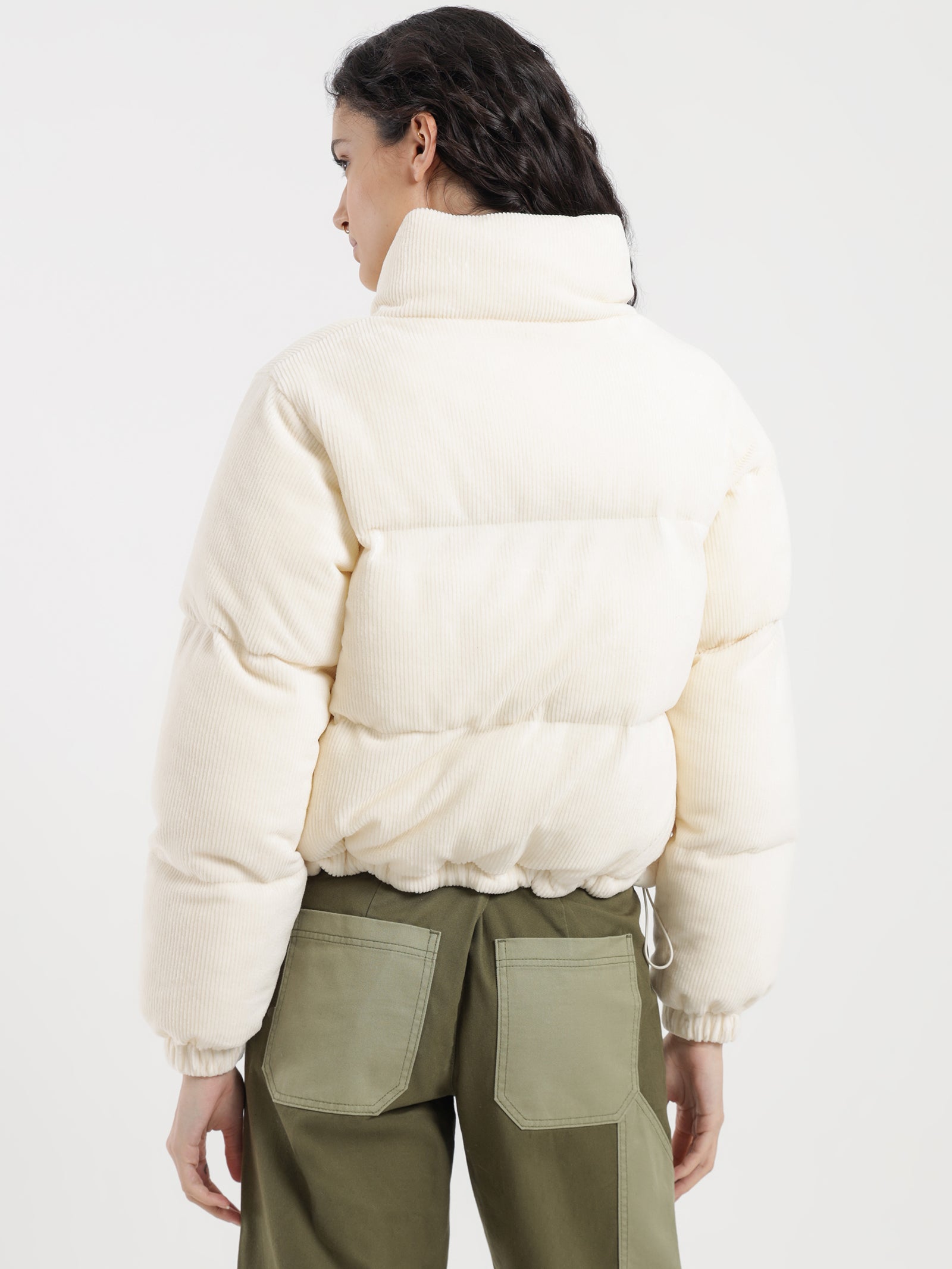 Tyler Cord Puffer in Cream