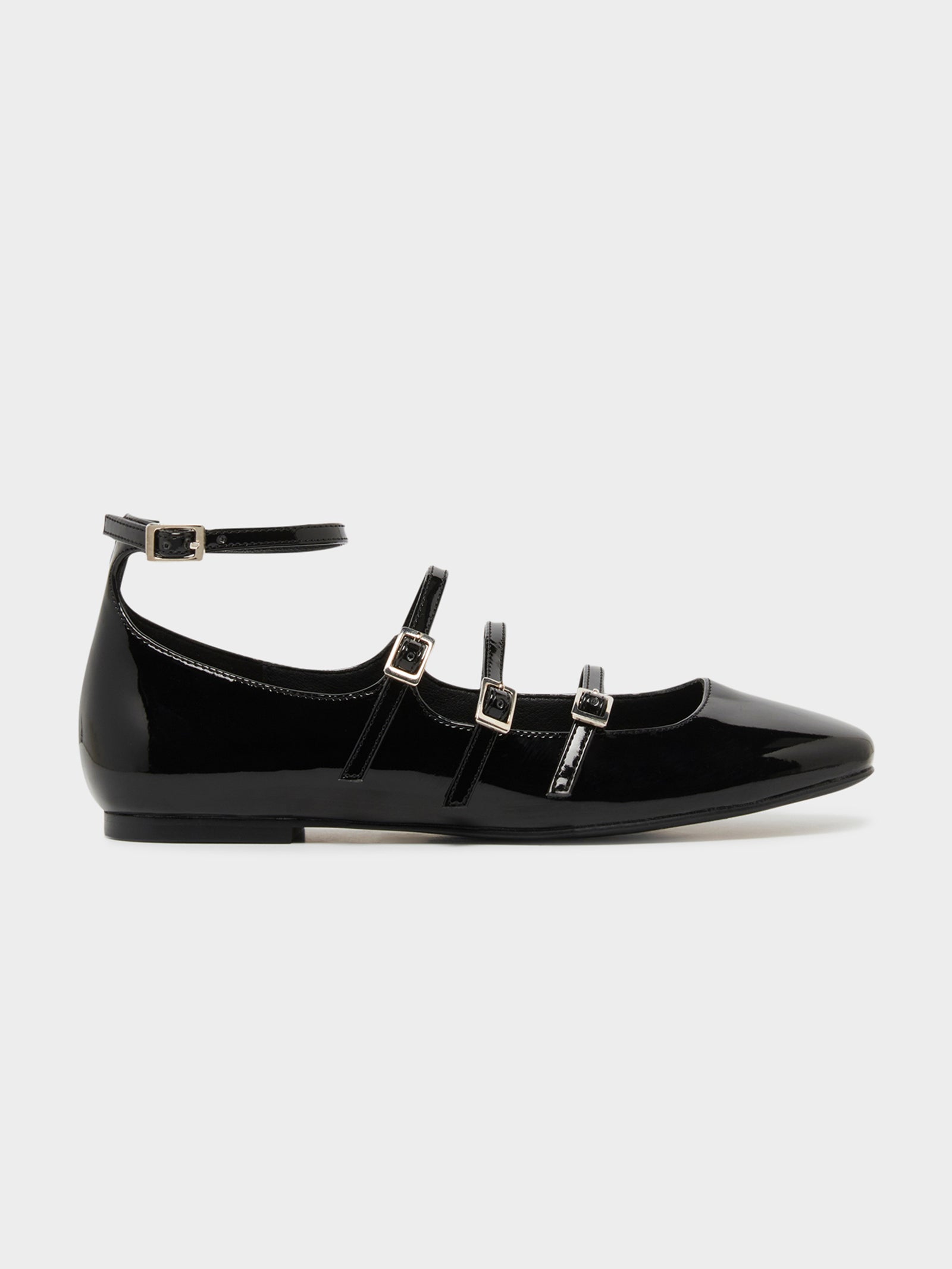 Womens Odile Ballet Flats in Black Patent