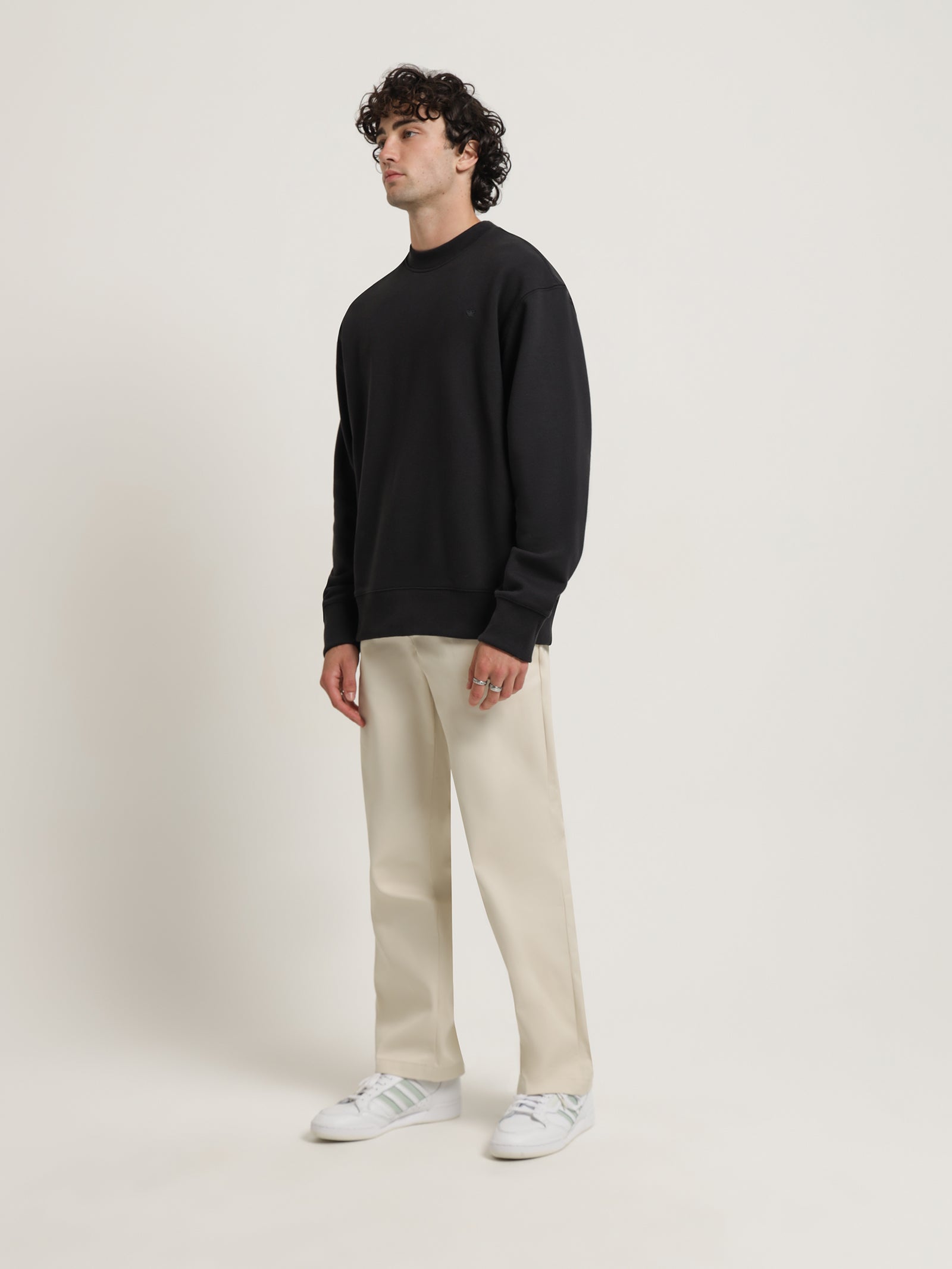 Adicolor Contempo Crew French Terry Sweatshirt in Black