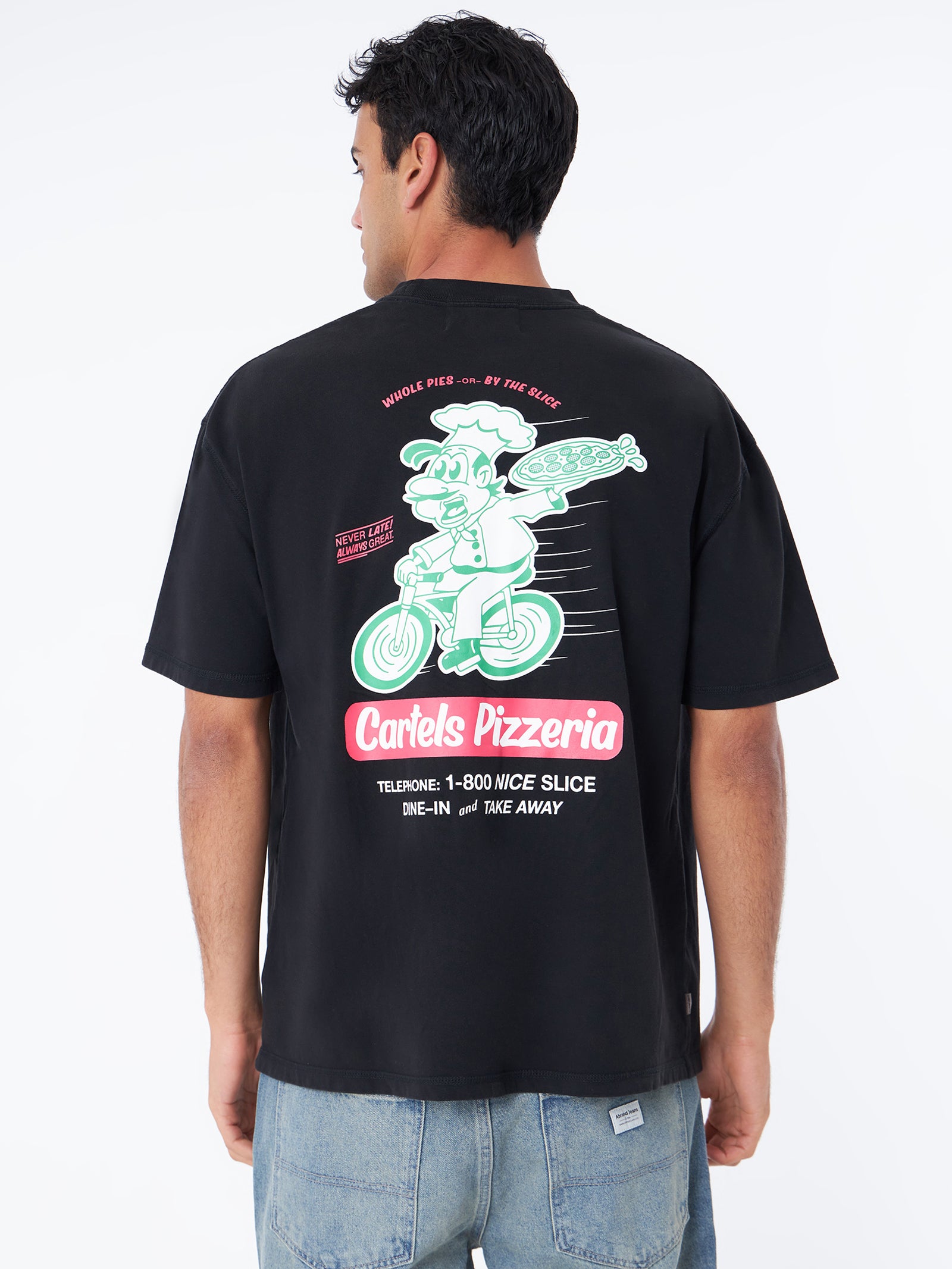 Pizza Tee In Black