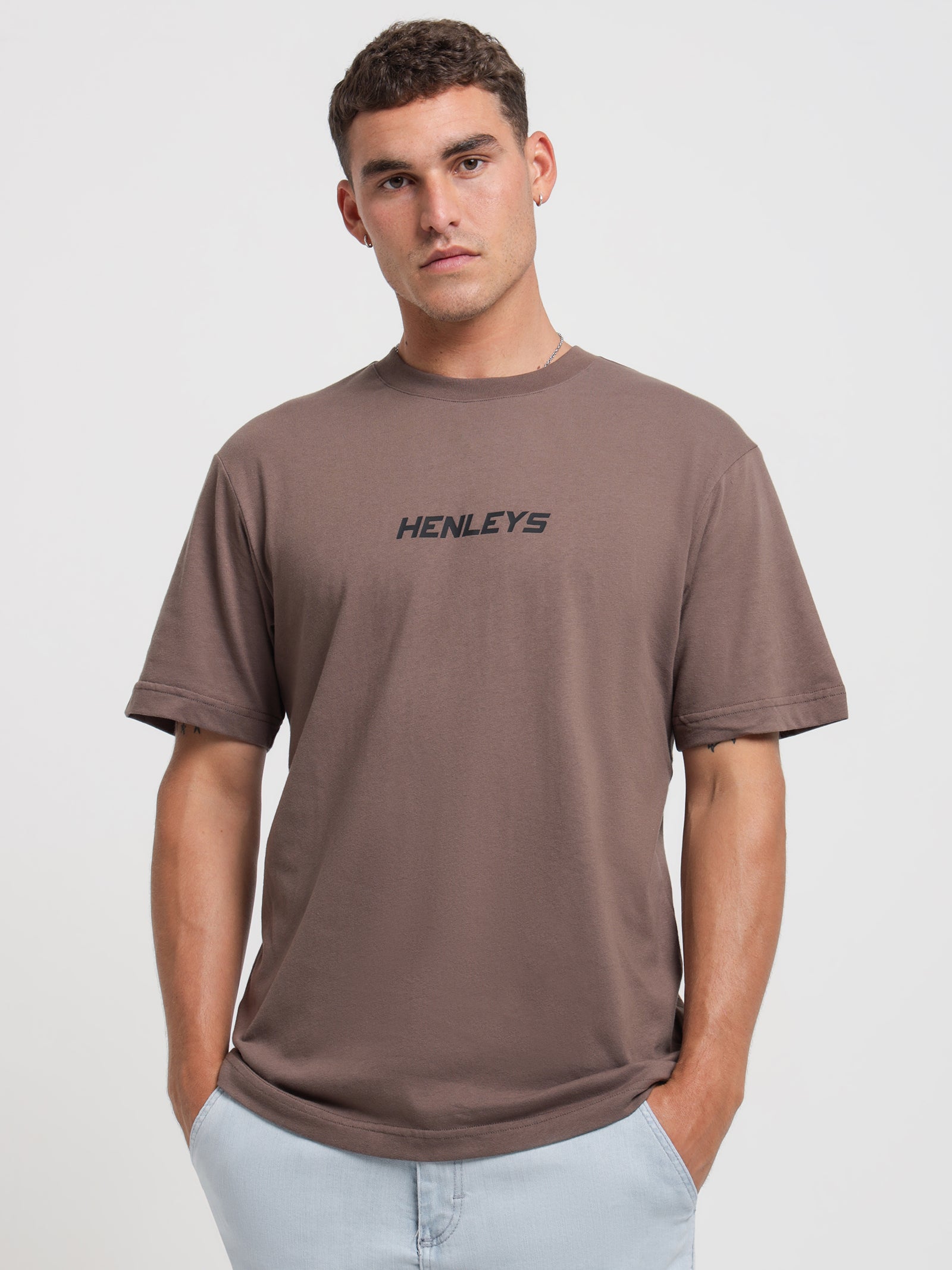 Defence T-Shirt in Toffee Brown