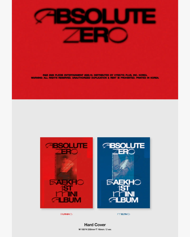 BAEKHO - ABSOLUTE ZERO (1ST Mini Album) (2 VERSIONS)