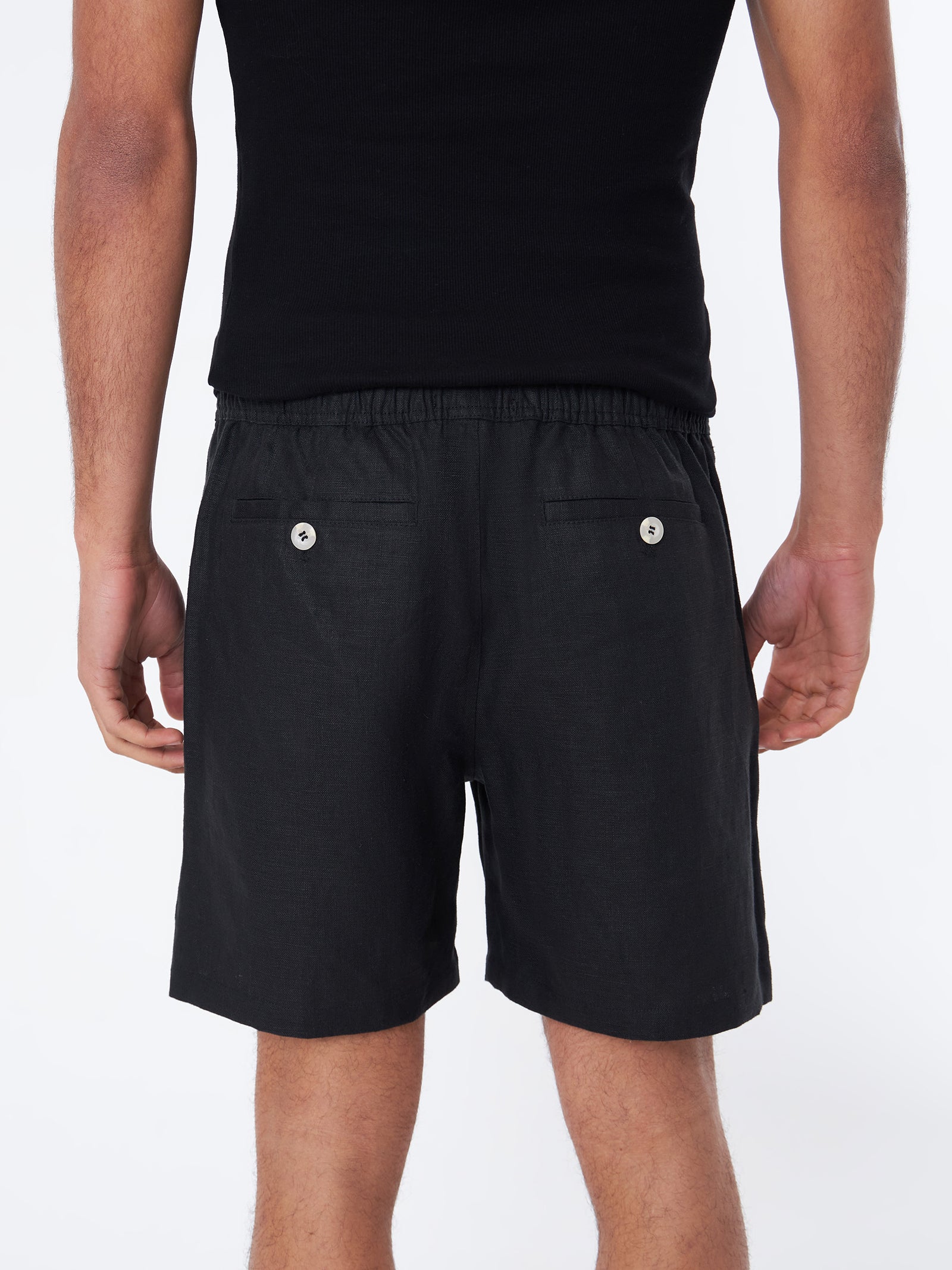 Luca Linen Short In Black