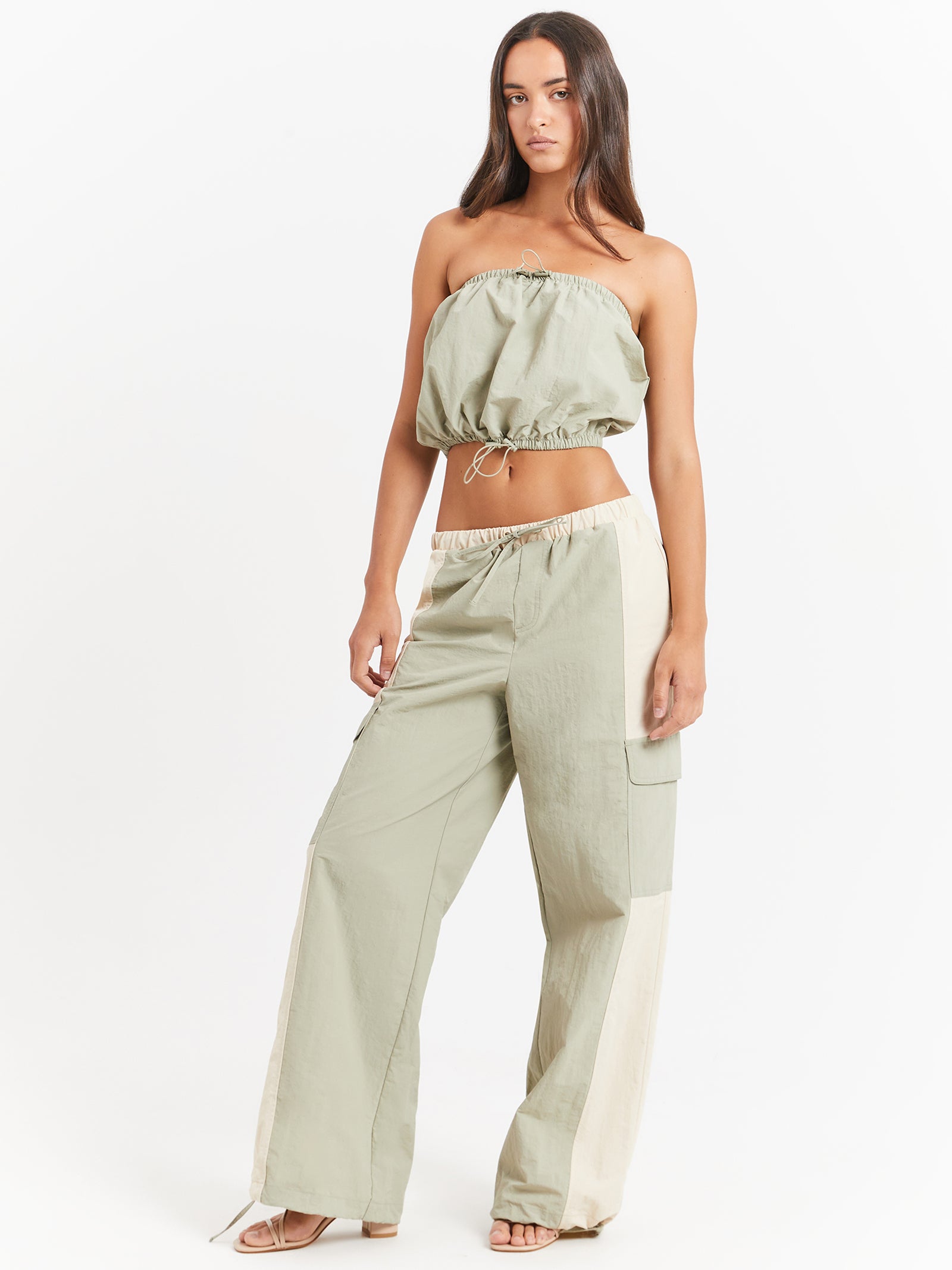 Ella Parachute Top in Sage