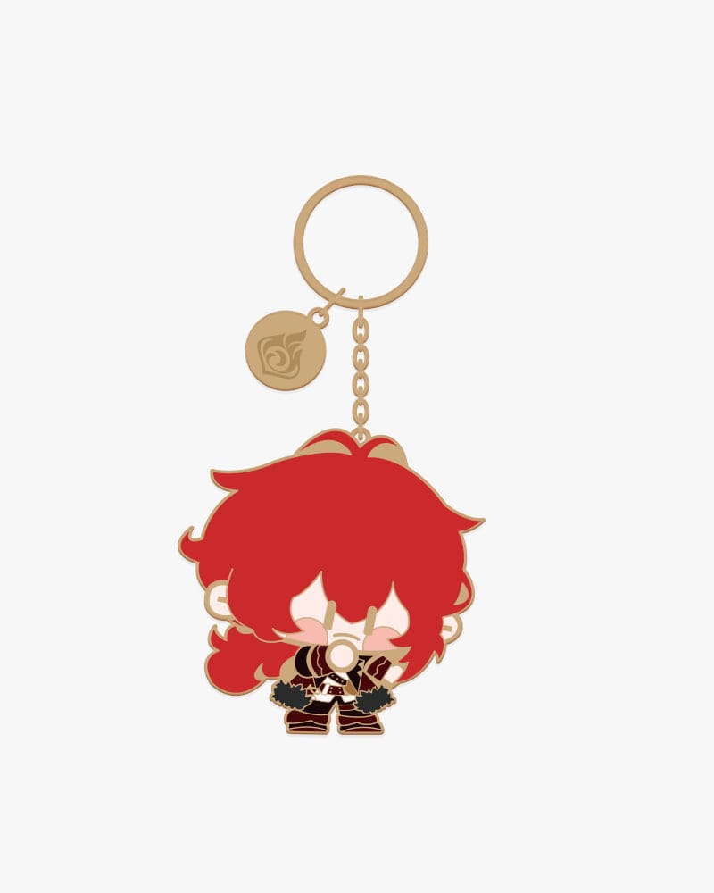 Genshin Impact Chibi Character Metal Keychain