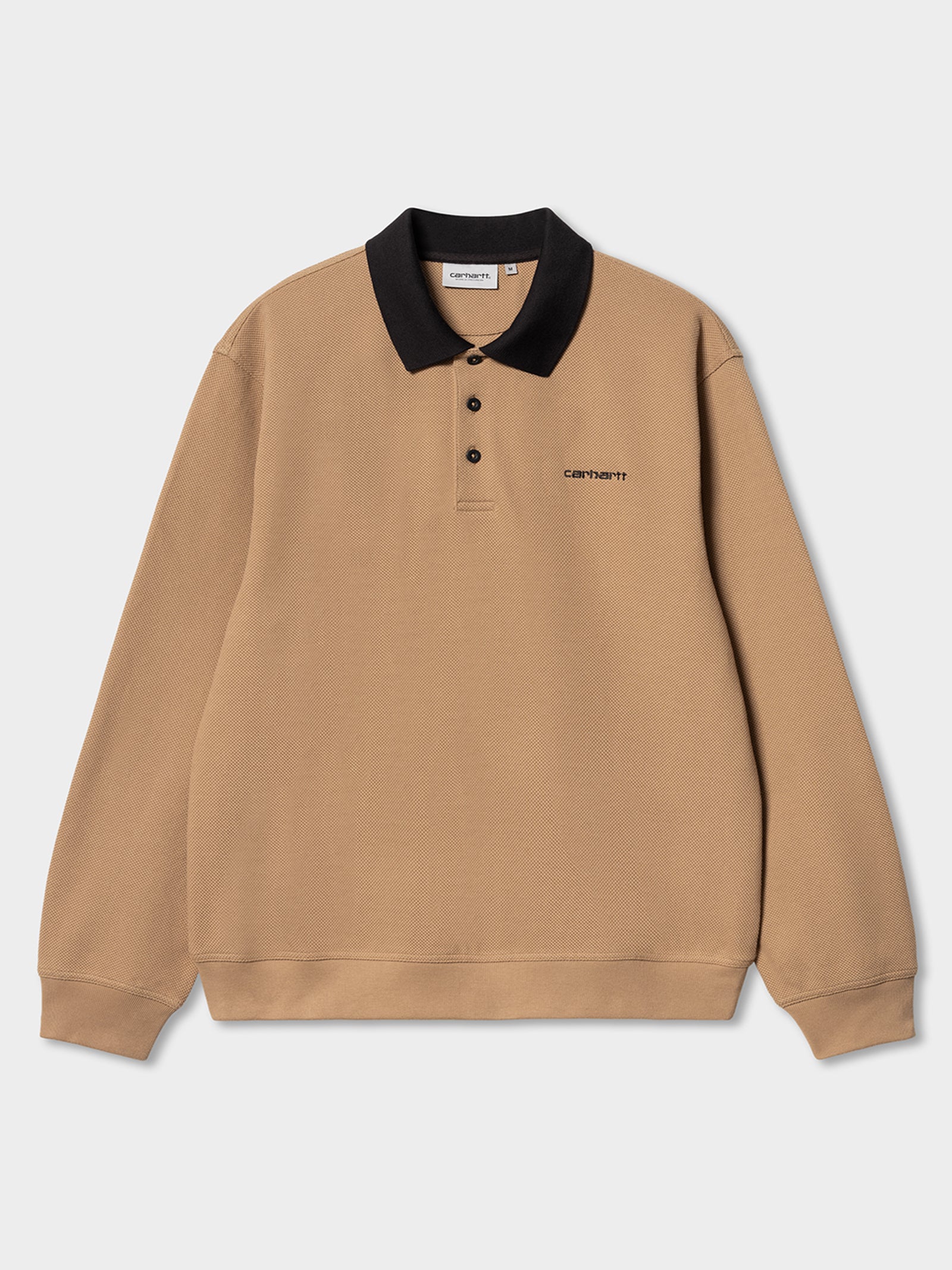 Vance Rugby Shirt In Peanut & Black