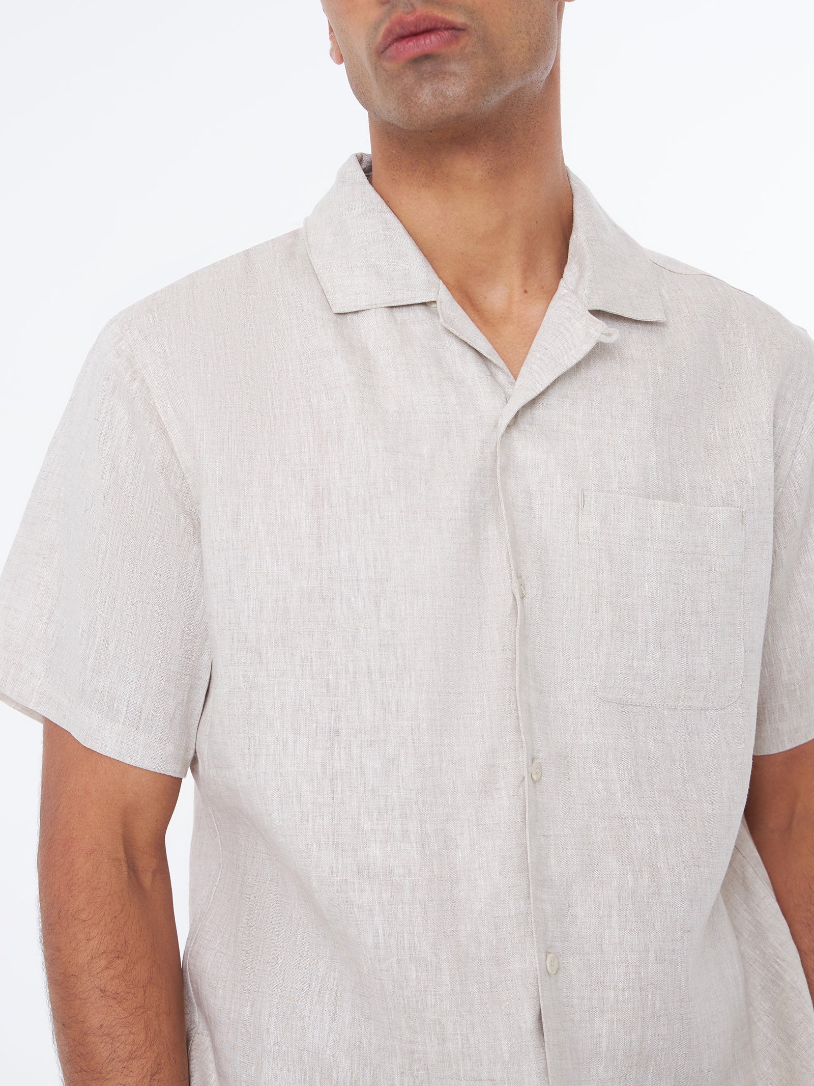 Luca Linen Resort Shirt - Natural