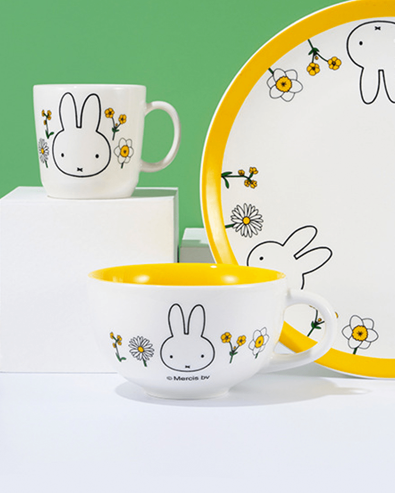 Miffy Floral Series Ceramic Breakfast Mug