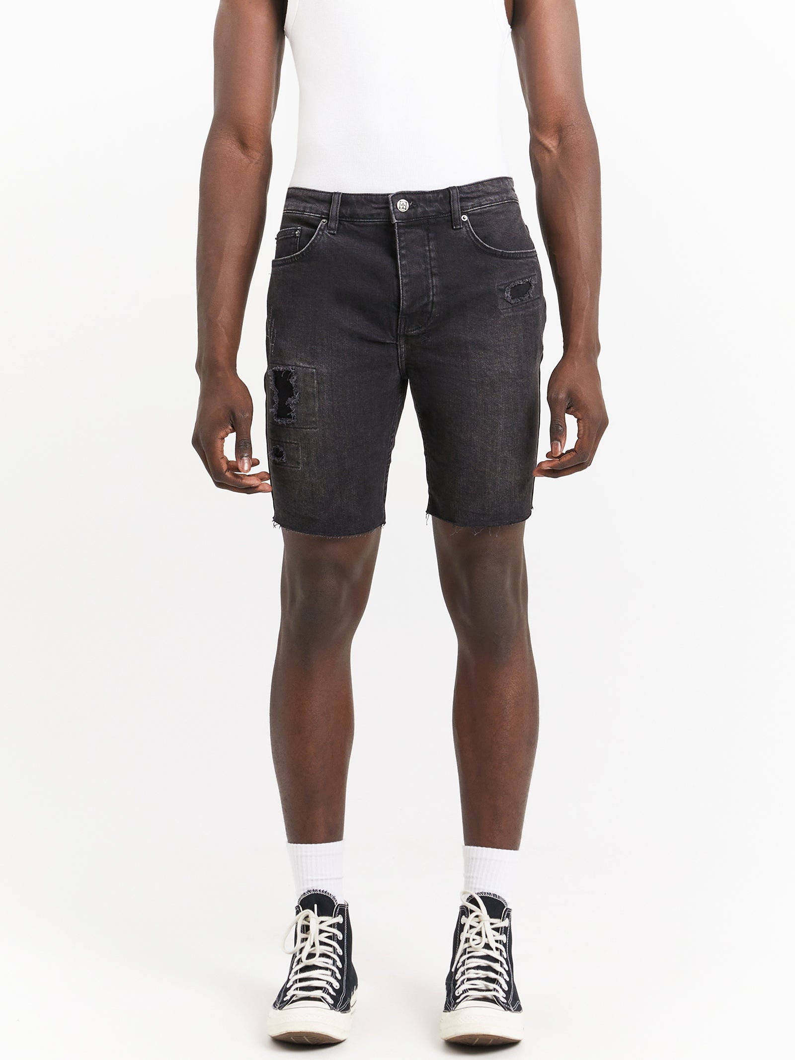 Chopper Shorts in Boneyard Black