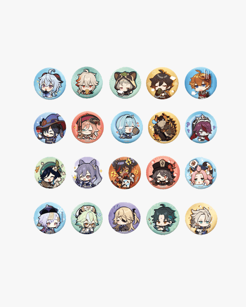 Genshin Impact Chibi Character Emote Badge